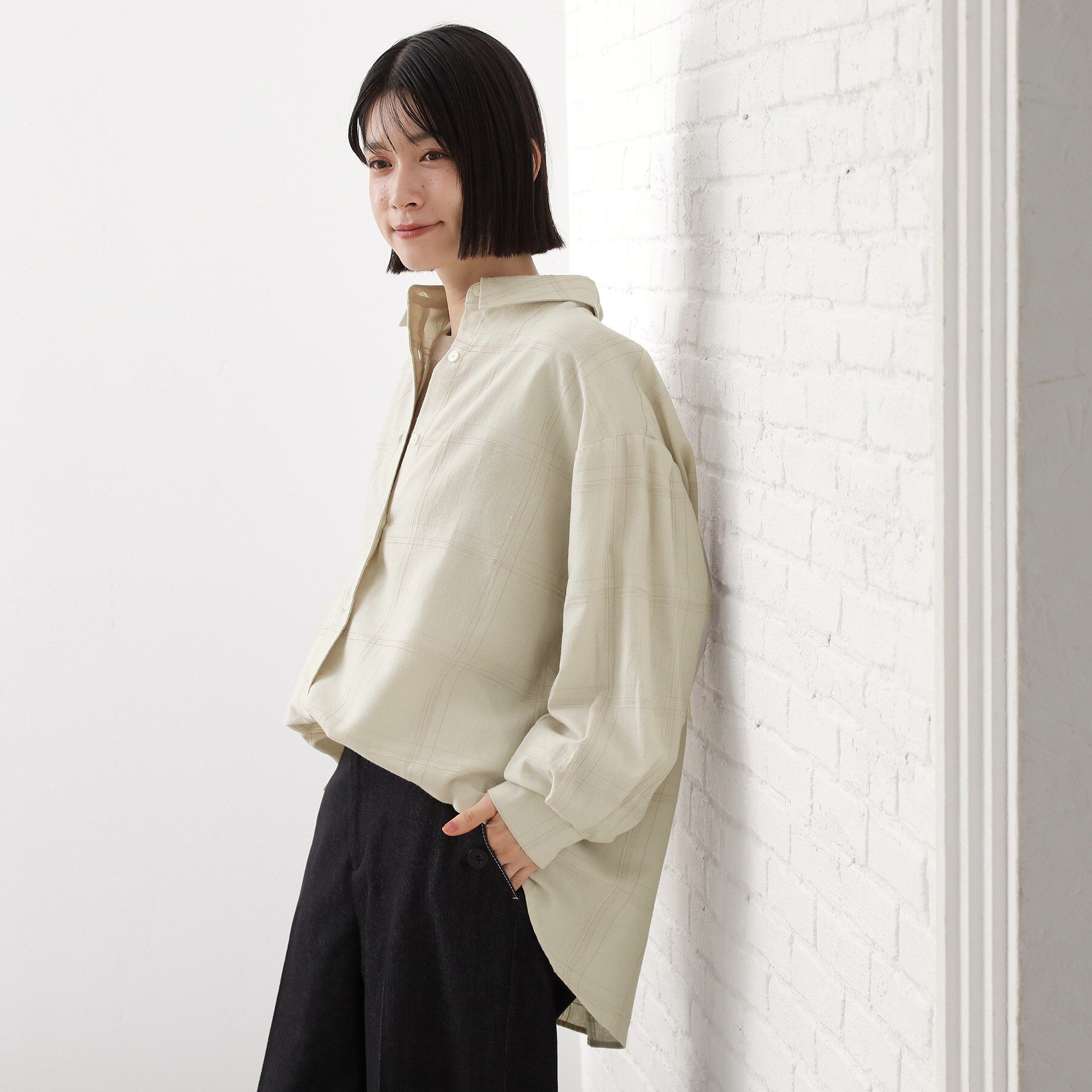 THE SHOP TK「インしてる風にも着られるチェックシャツ」|シャツ・ブラウス|