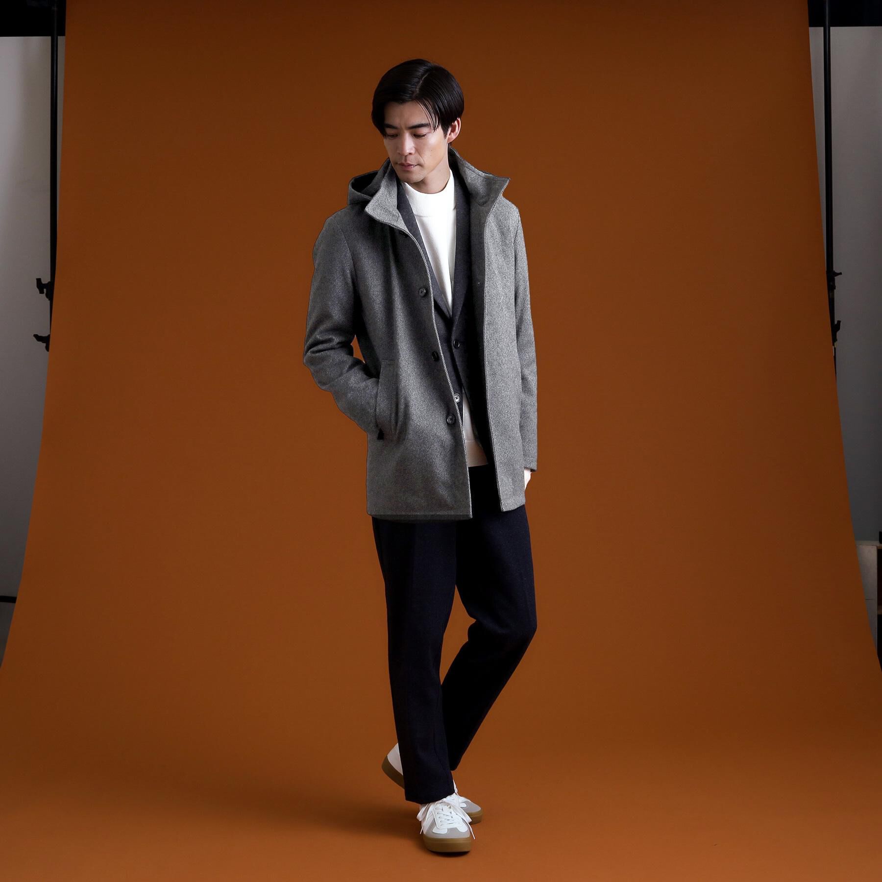 THE SHOP TK「ON/OFF対応 ウーリック スタンド メルトンコート　【洗濯機OK/フード取外し可】」|その他|