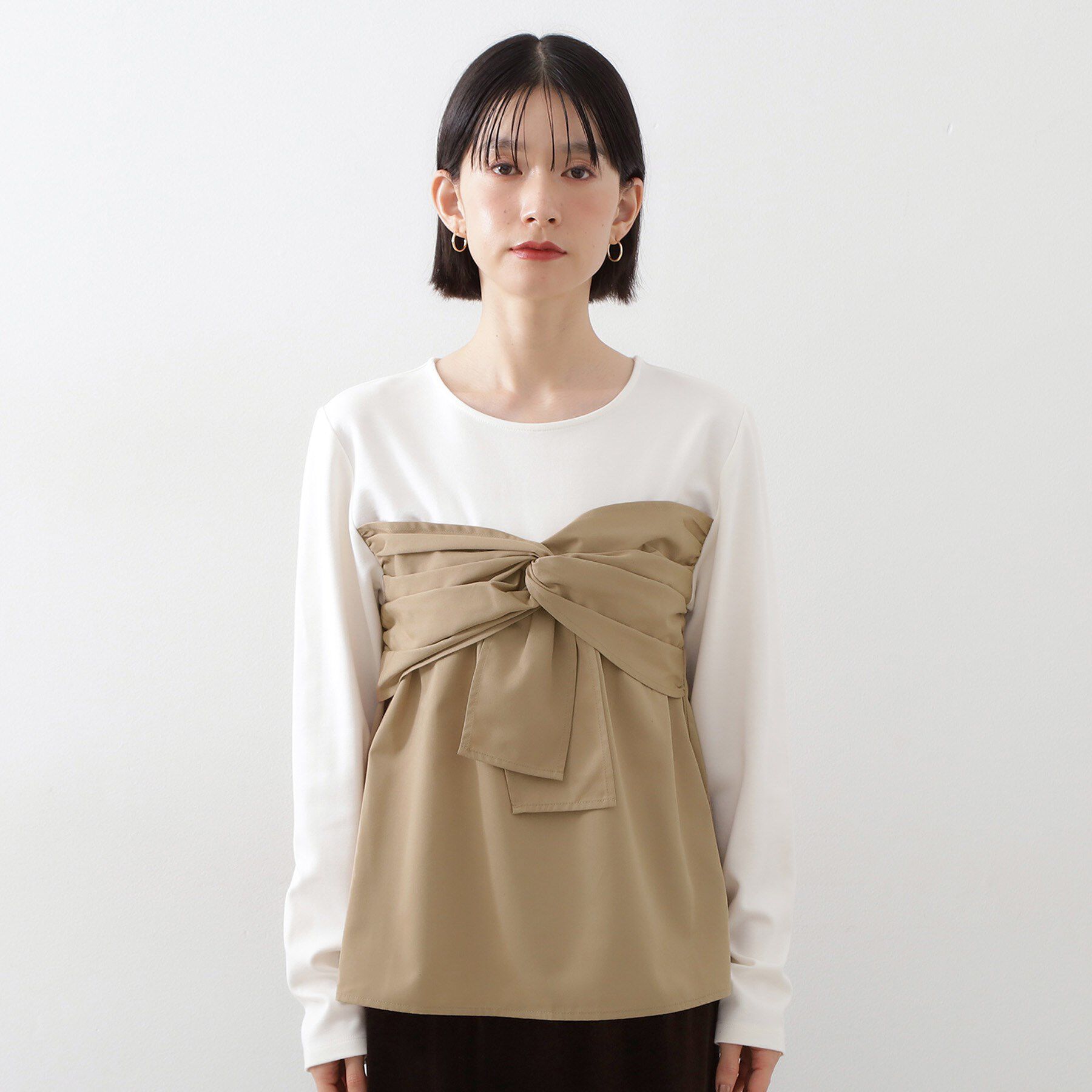 THE SHOP TK「布帛切替カットソー」|Tシャツ・カットソー|