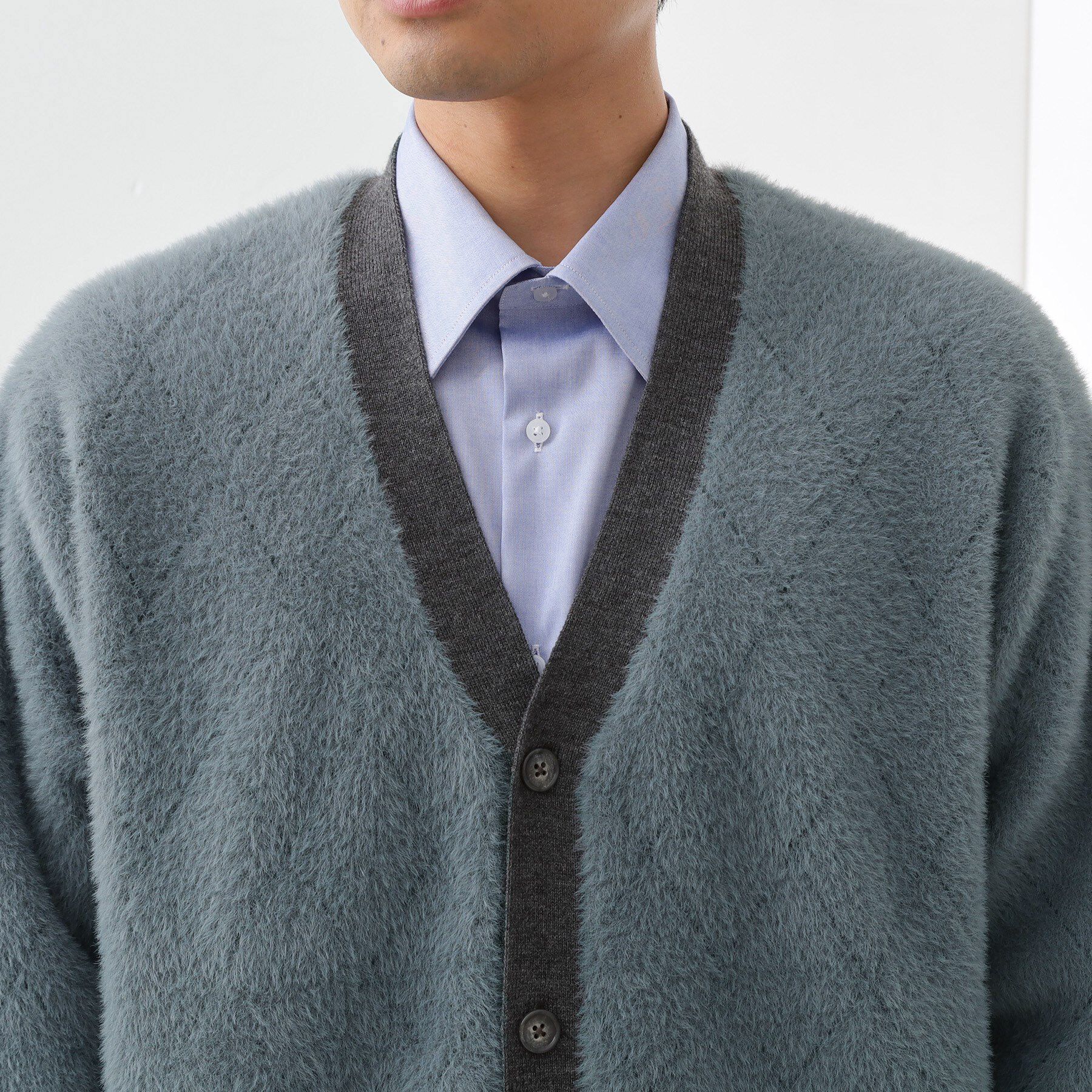 THE SHOP TK「配色シャギーニットカーディガン ユニセックスでおすすめ！」|カーディガン|