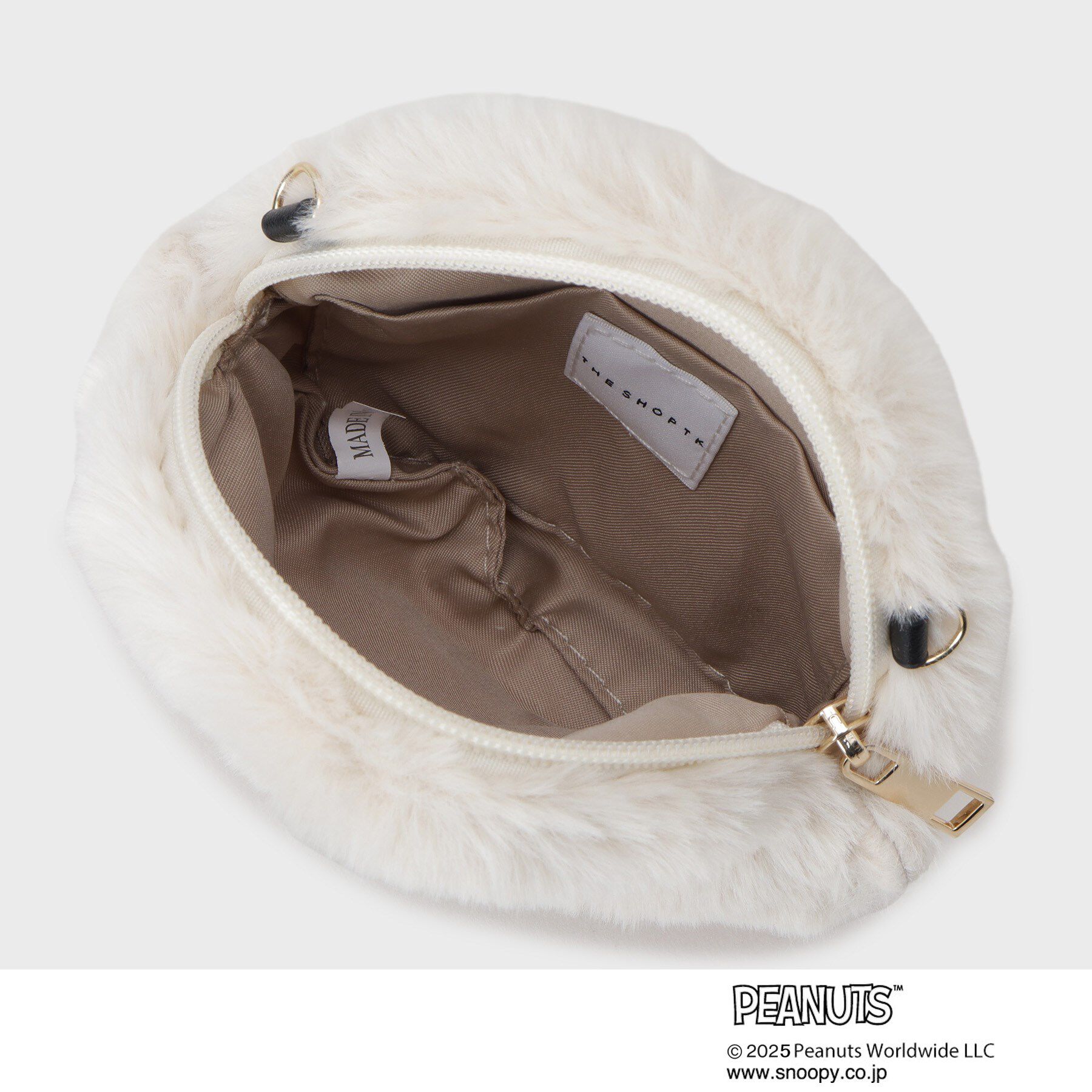 THE SHOP TK「PEANUTS/ピーナッツ チャーリー・ブラウン ファーポーチ」|ショルダー・メッセンジャー|