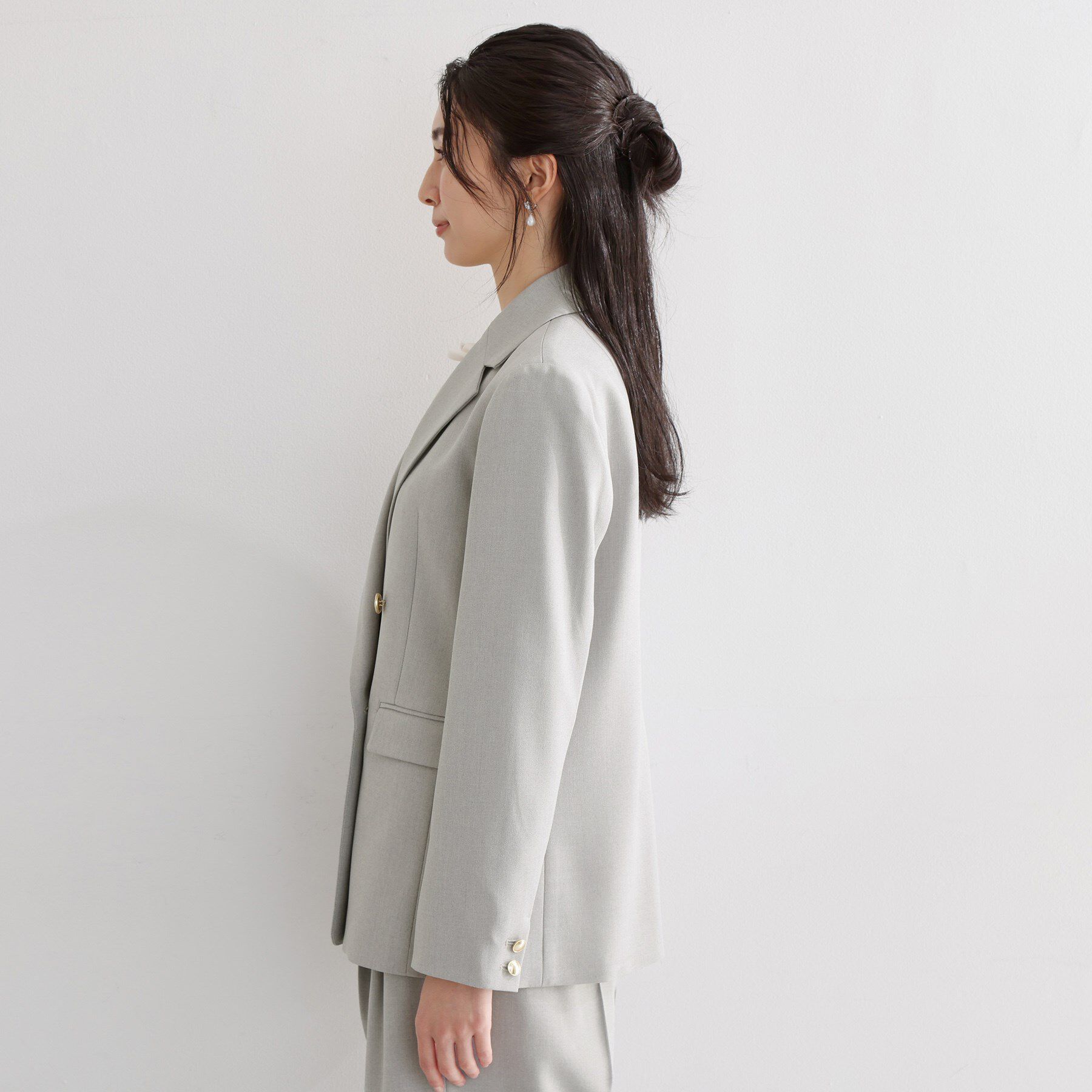 THE SHOP TK「【通勤にもデイリーにも】CAVIAN 金ボタンダブルブレストジャケット」|テーラードジャケット|