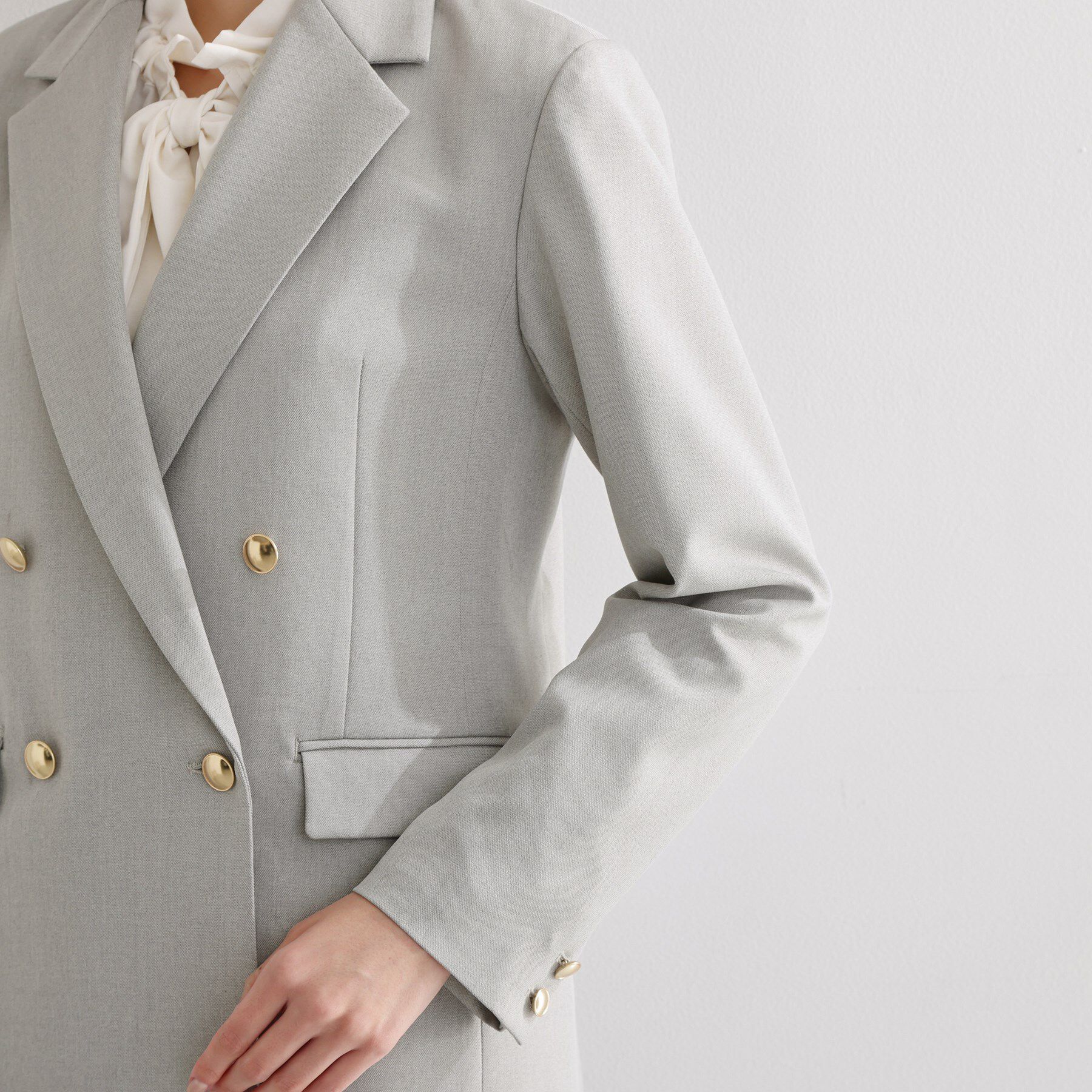 THE SHOP TK「【通勤にもデイリーにも】CAVIAN 金ボタンダブルブレストジャケット」|テーラードジャケット|