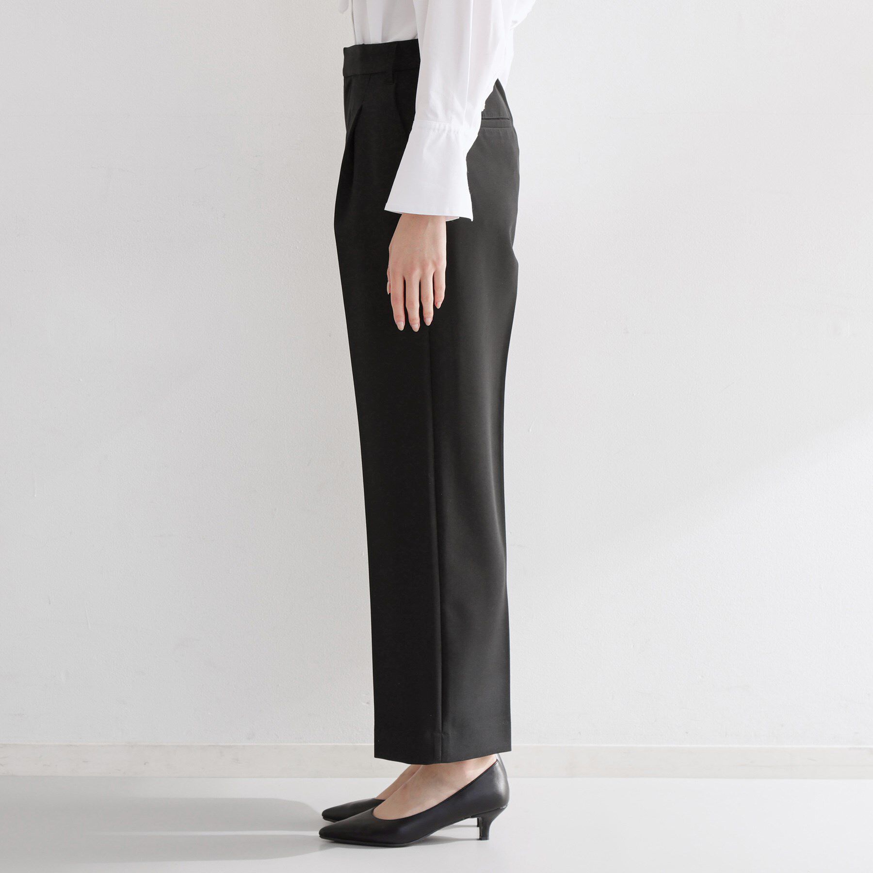 THE SHOP TK「【通勤スタイルに】ダブルクロスワイドパンツ/セットアップ可」|その他|