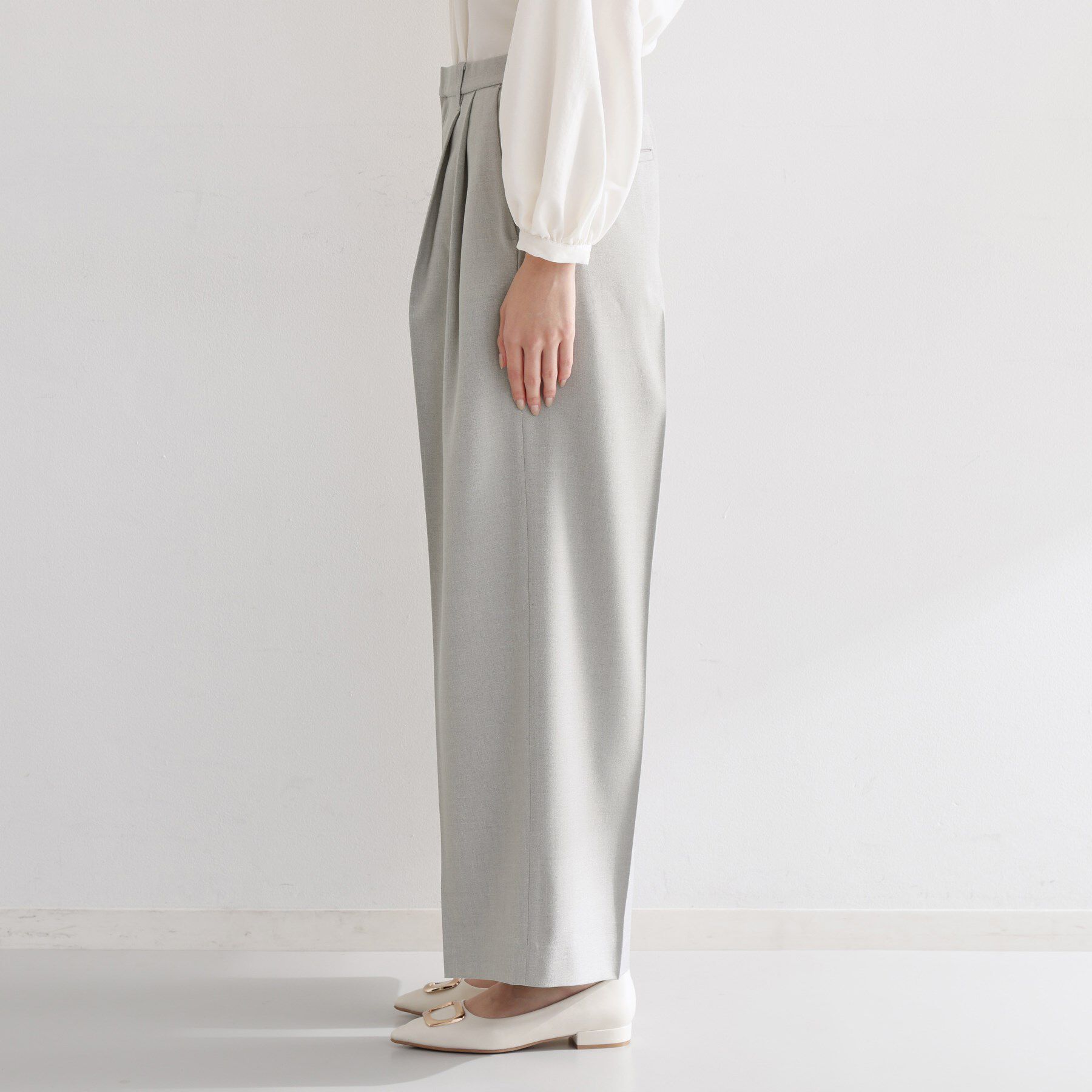 THE SHOP TK「【通勤にもデイリーにも】CAVIAN 2タックワイドパンツ/セットアップ可」|その他|