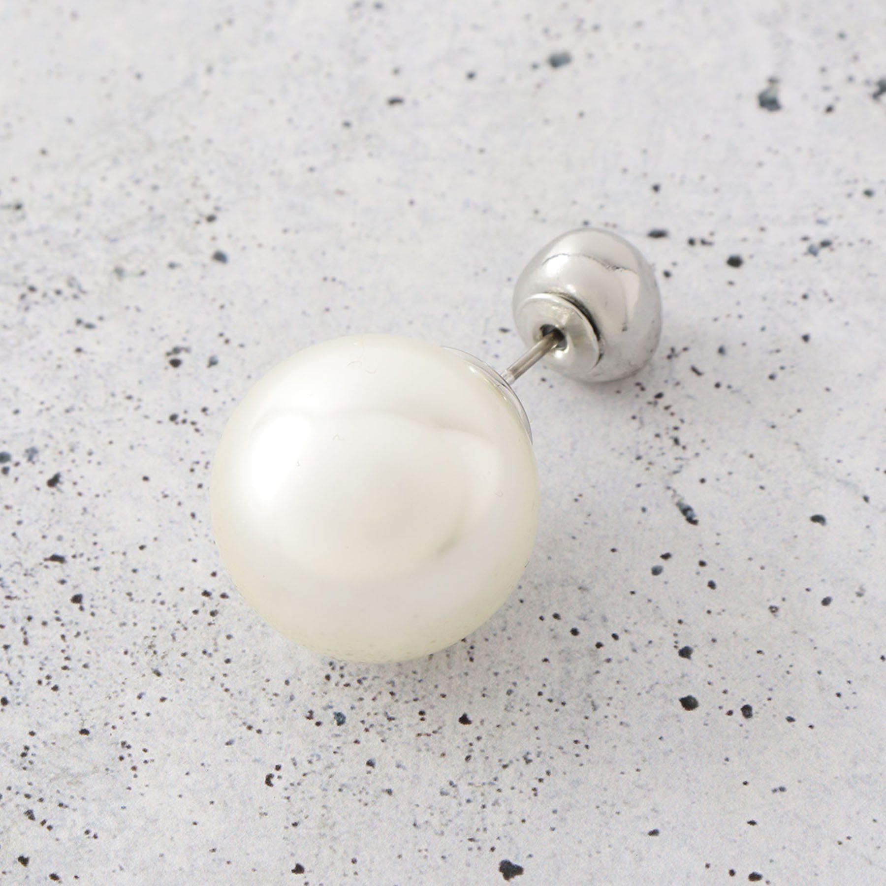 THE SHOP TK「大ぶりパール調キャッチ 2WAYピアス」|ピアス|