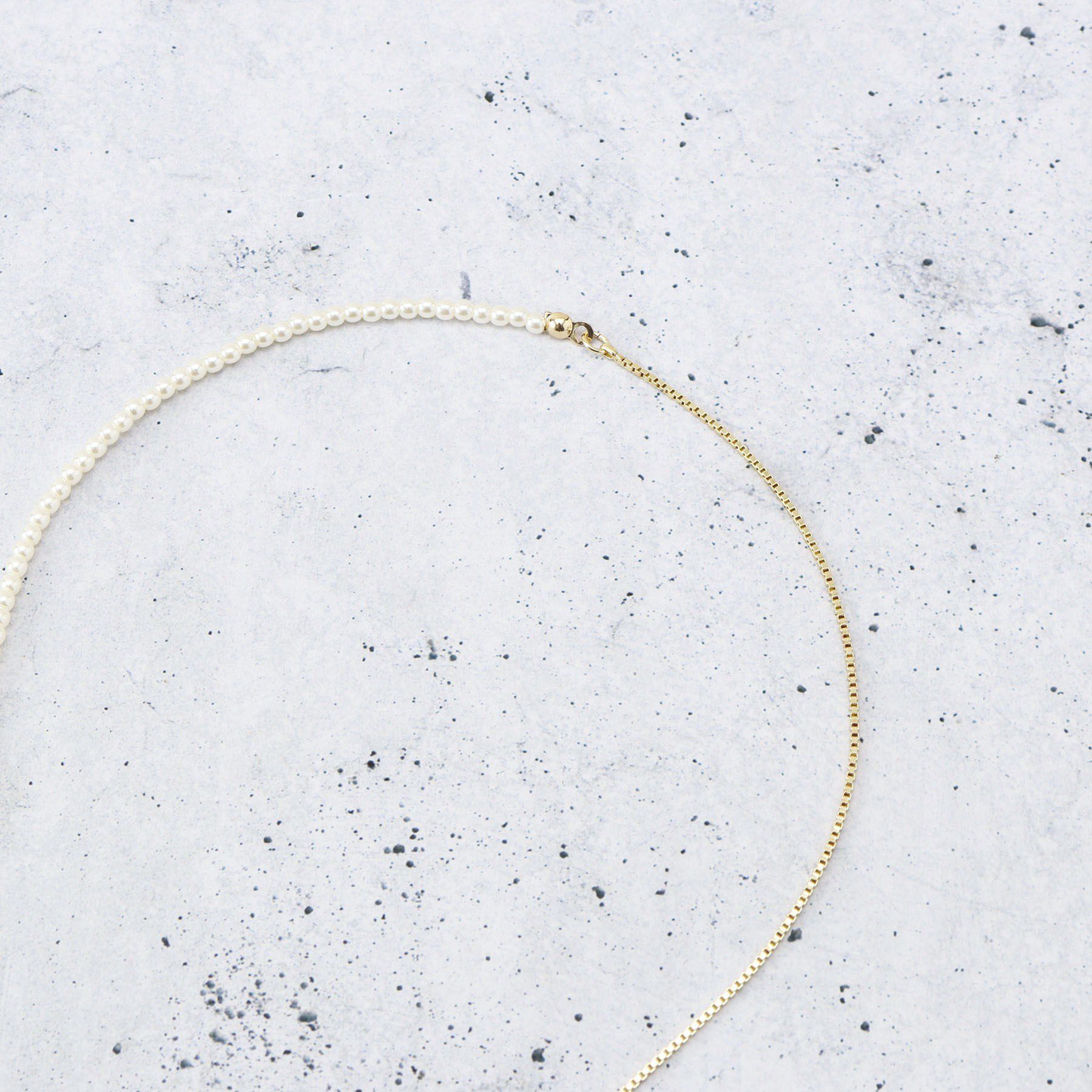 THE SHOP TK「華奢パール調Y字ネックレス」|ネックレス|