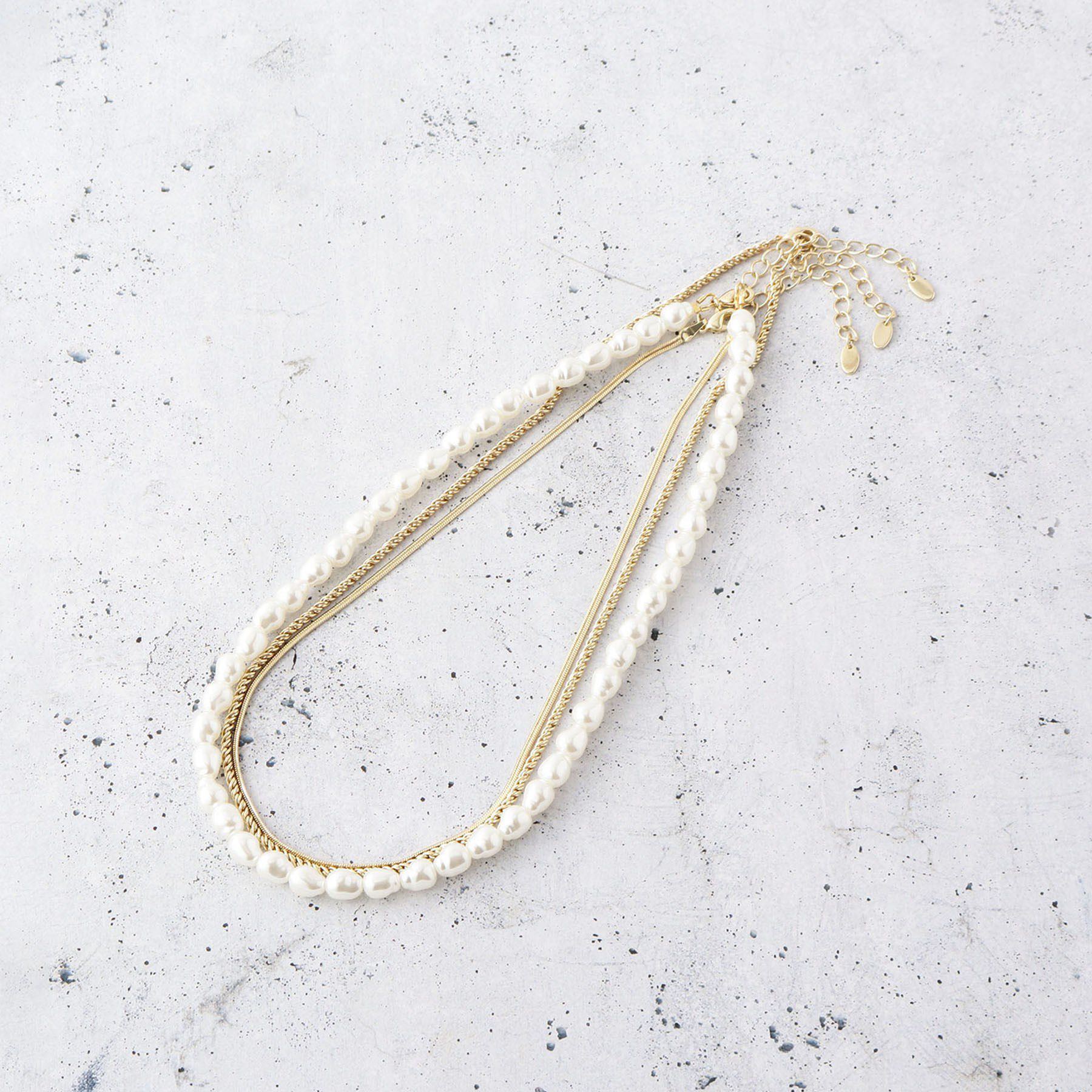 THE SHOP TK「3WAYショートネックレス」|ネックレス|