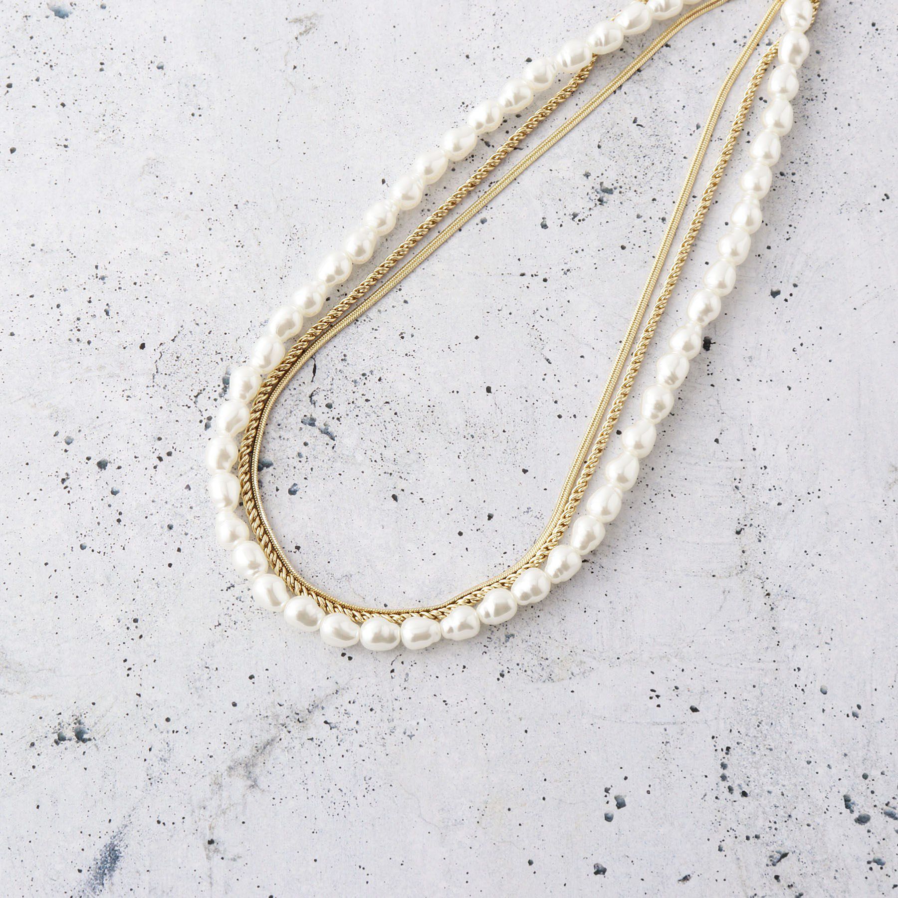 THE SHOP TK「3WAYショートネックレス」|ネックレス|