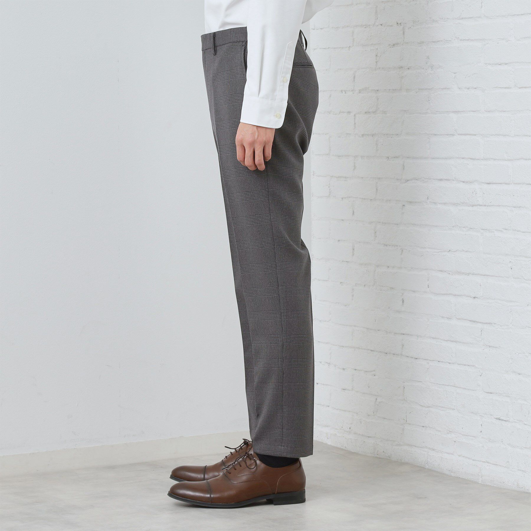 THE SHOP TK「【セットアップ可/防シワ/洗濯機OK】AVANT WOOLYグレンチェックスラックス」|その他|