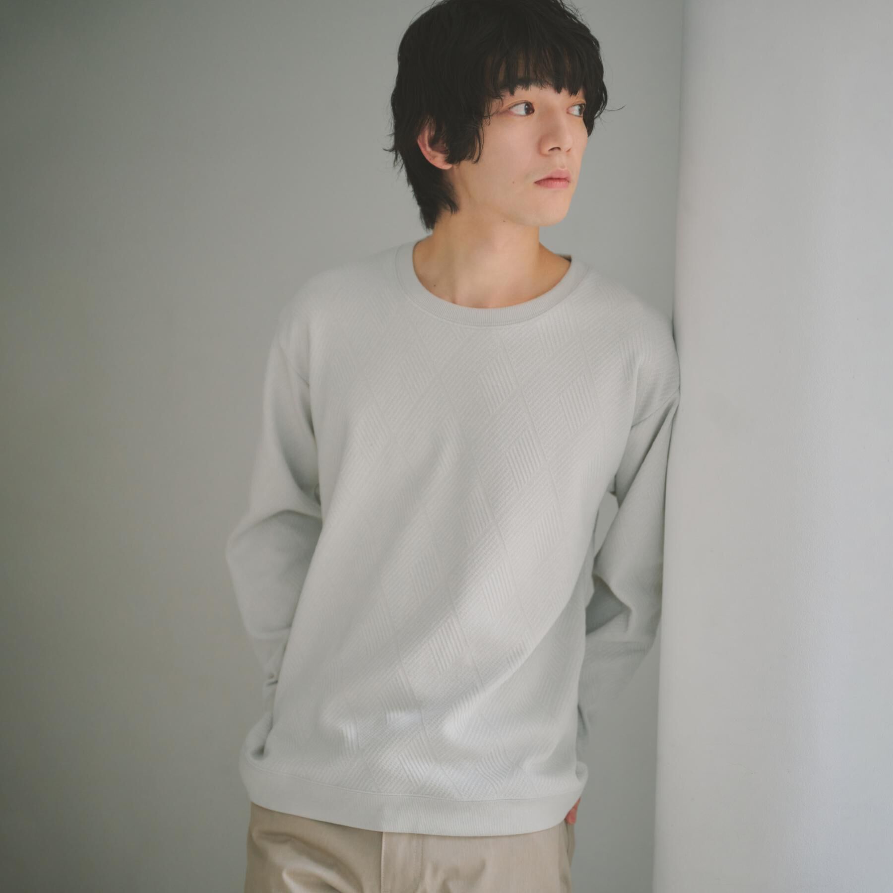 THE SHOP TK「【大人のデイリースタイルを格上げ】ジャカードリンクススウエット　洗濯機OK」|パーカー|