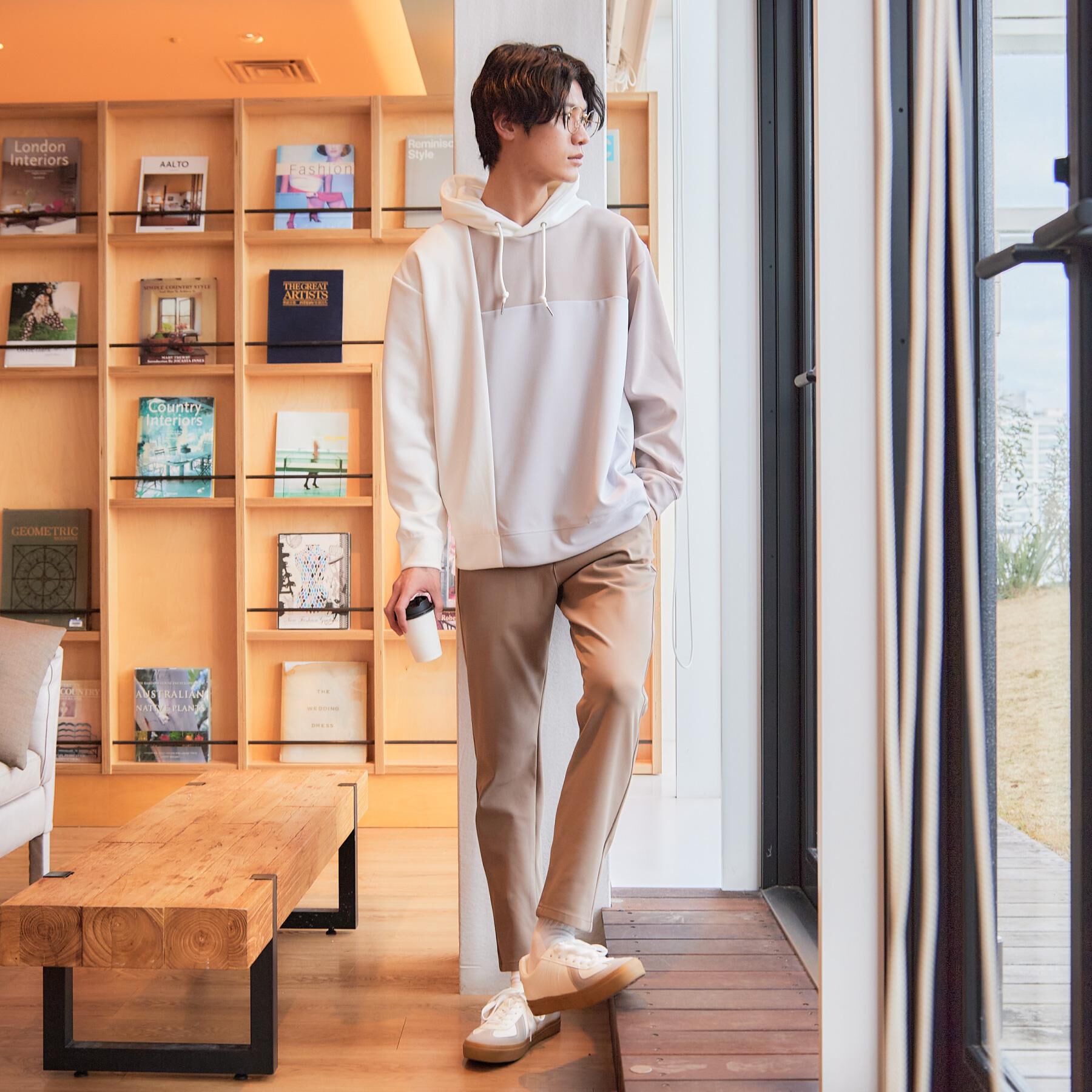 THE SHOP TK「【大人の為の絶妙バランス】パネル切替パーカ 濯機機OK」|パーカー|