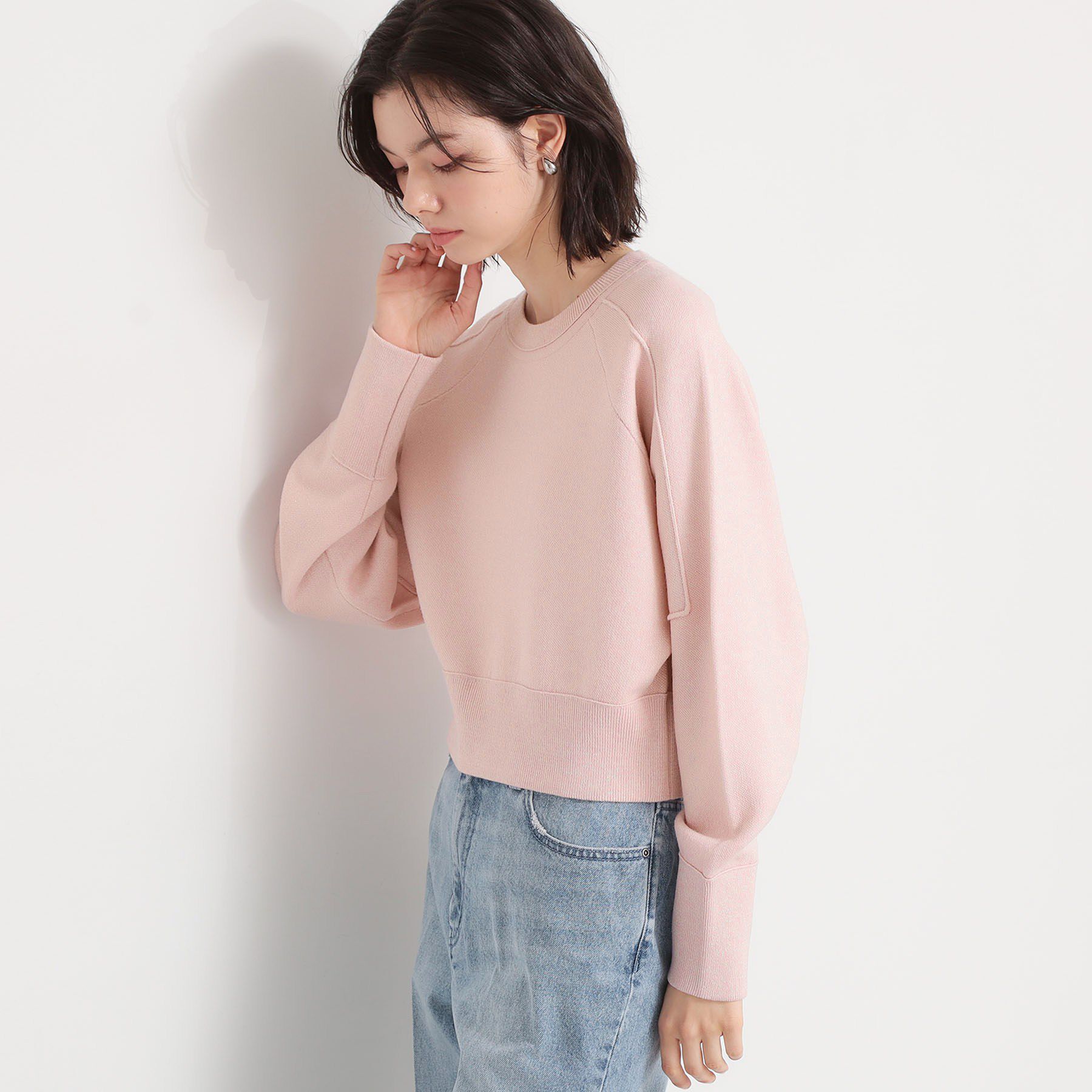 THE SHOP TK「【着丈が選べる】スウェットライクラメジャカードニット」|ニット・セーター|