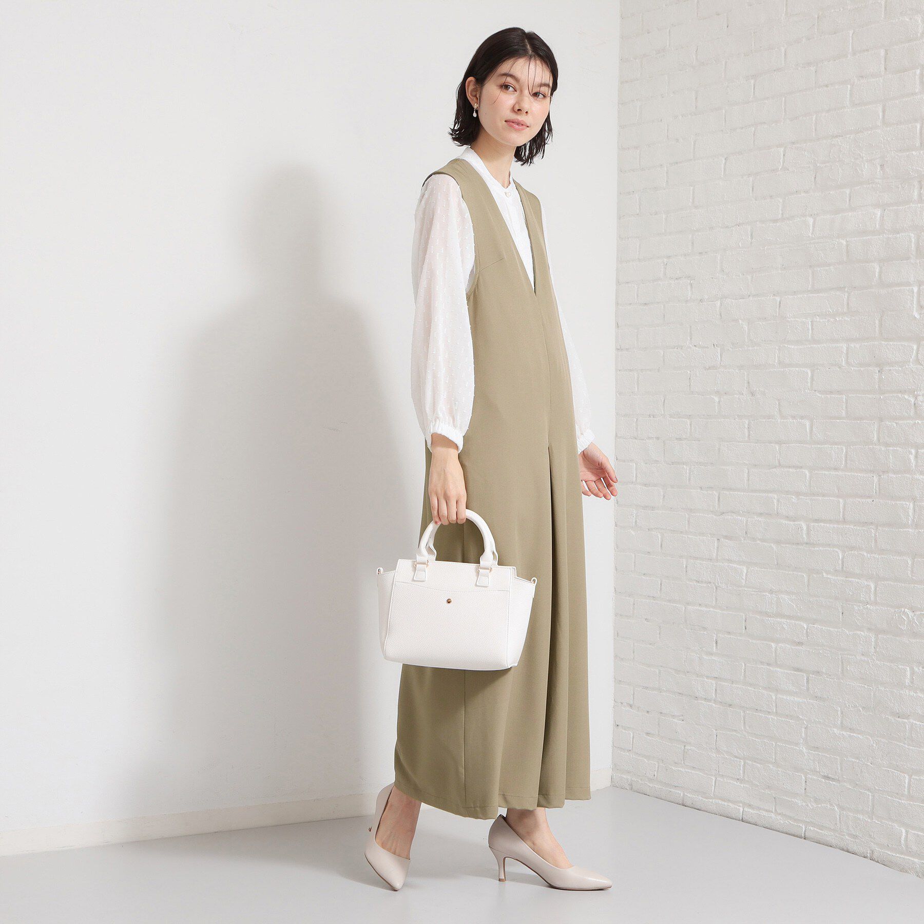 THE SHOP TK「【セレモニーにもカジュアルにも】Vネックオールインワン」|オールインワン|