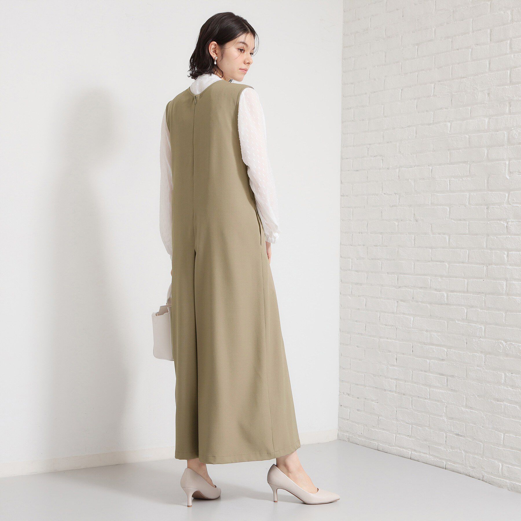 THE SHOP TK「【セレモニーにもカジュアルにも】Vネックオールインワン」|オールインワン|