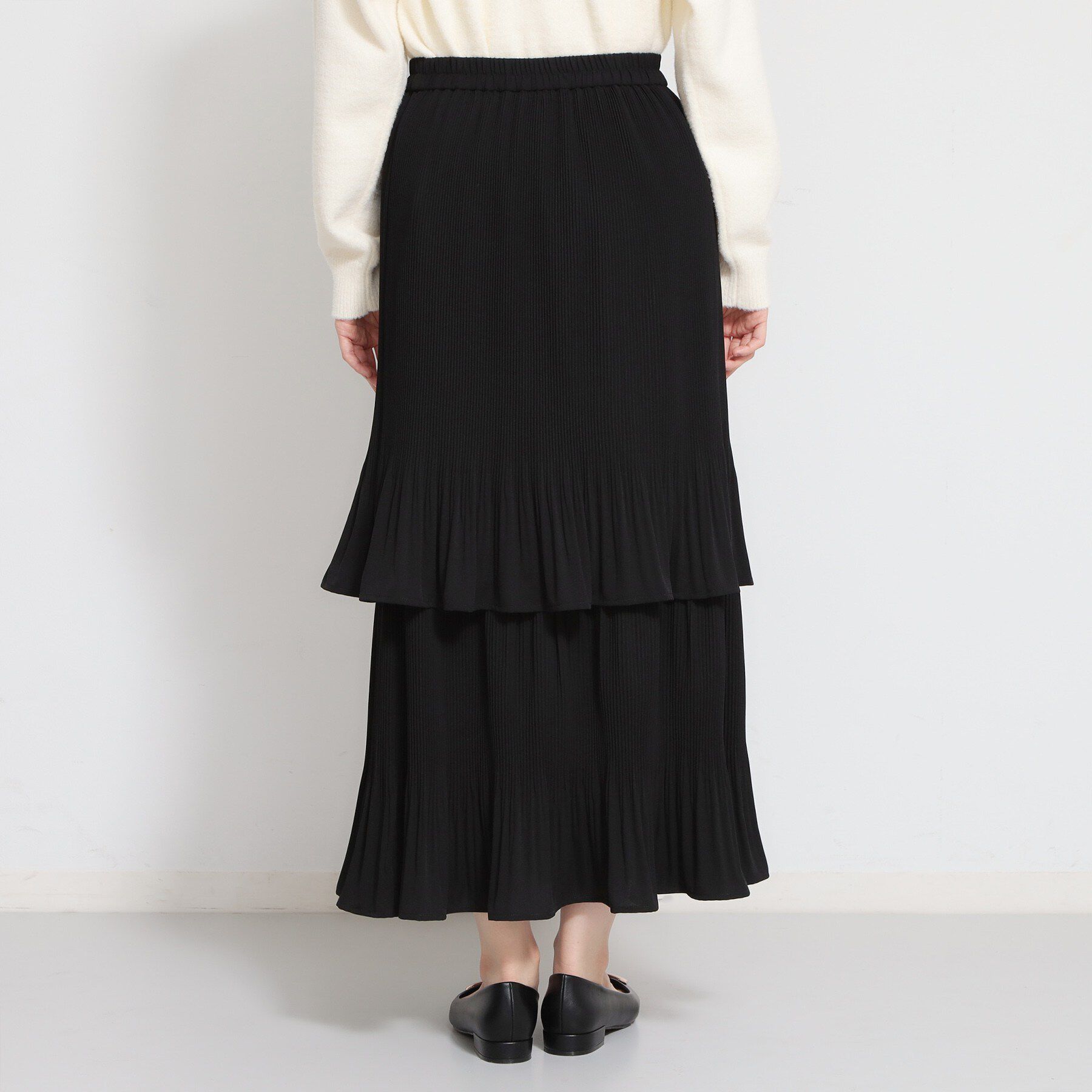 THE SHOP TK「【きれいめにもカジュアルにも】2段ティアードプリーツスカート」|スカート|