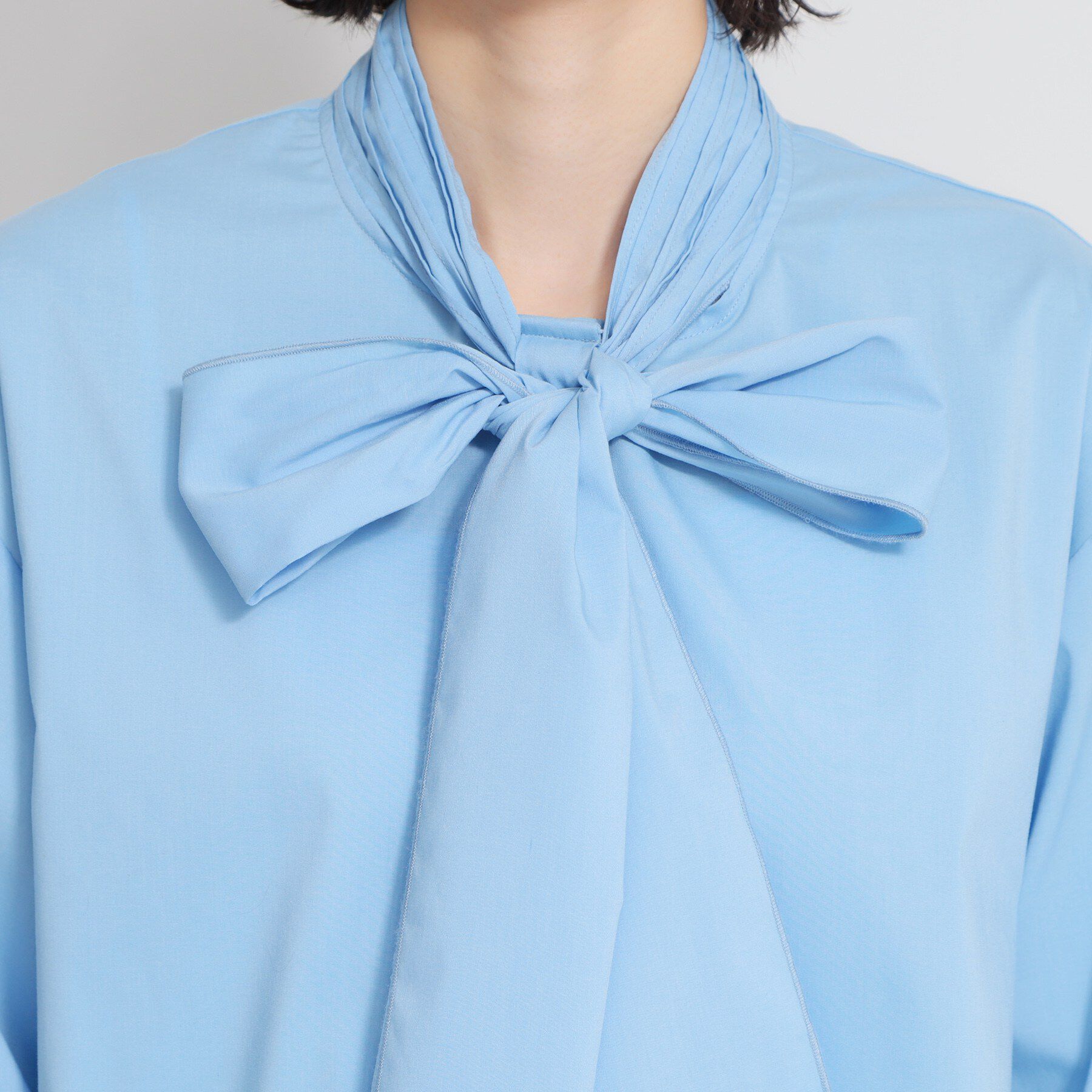 THE SHOP TK「【通勤スタイルに】タックボウタイブラウス」|シャツ・ブラウス|