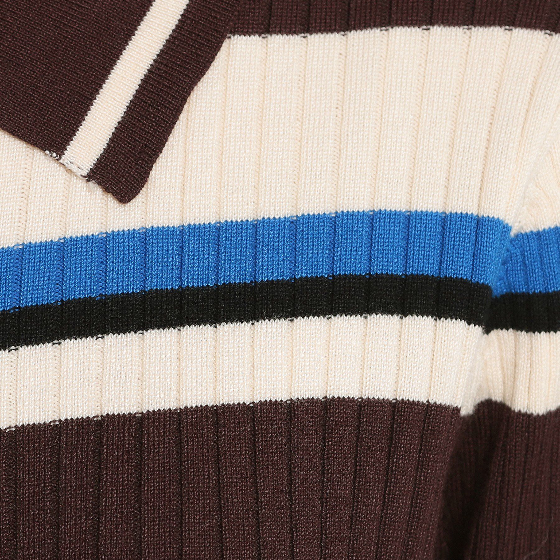 THE SHOP TK「衿付マルチボーダーニット」|ニット・セーター|