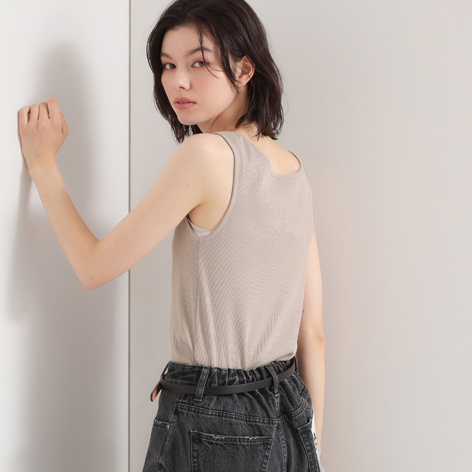 THE SHOP TK「【前後2WAY】スクエアネックテレコタンク」|キャミソール|