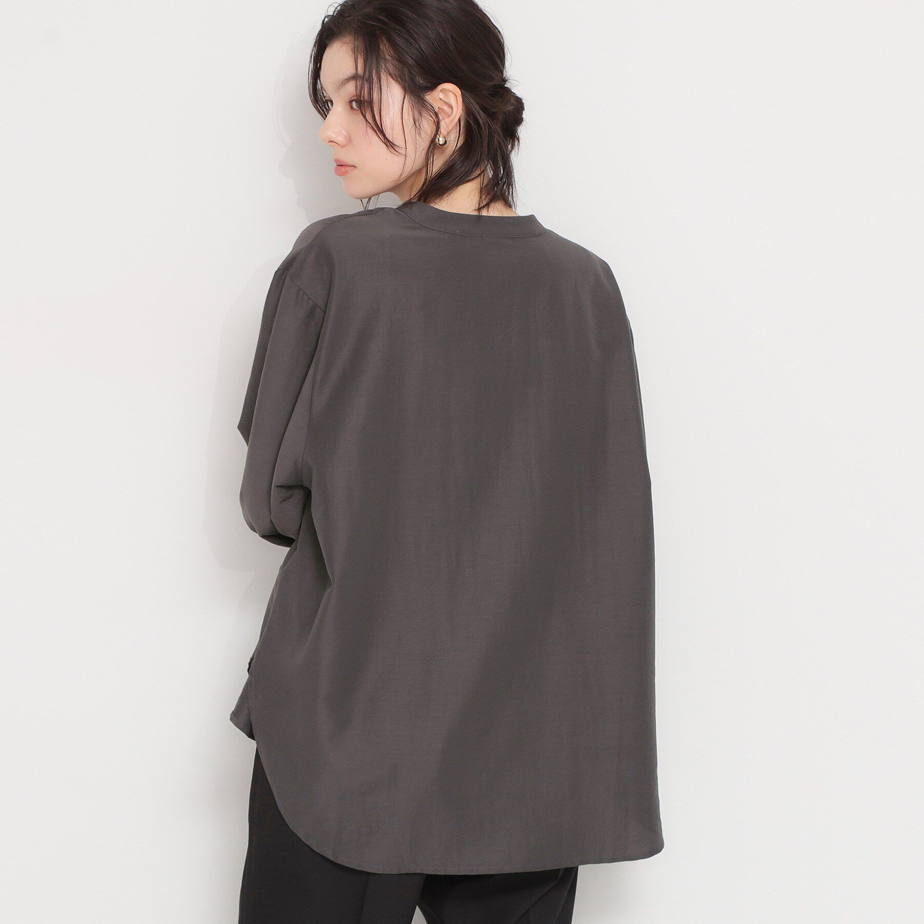 THE SHOP TK「【刻みネックですっきり見え】Wポケット金ボタンシャツ」|シャツ・ブラウス|