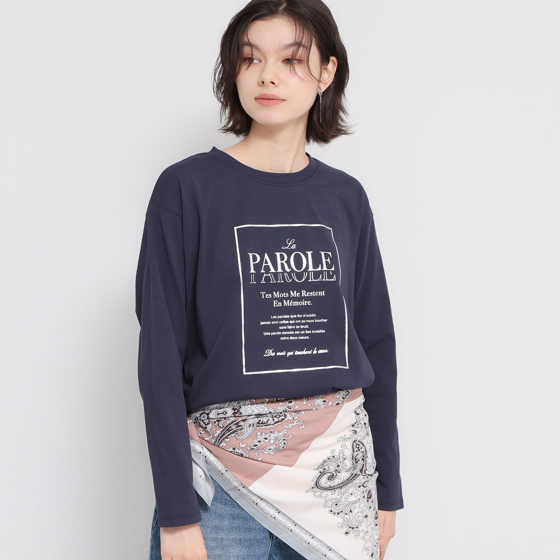 THE SHOP TK「ロゴ箔プリントロンTee」|Tシャツ・カットソー|