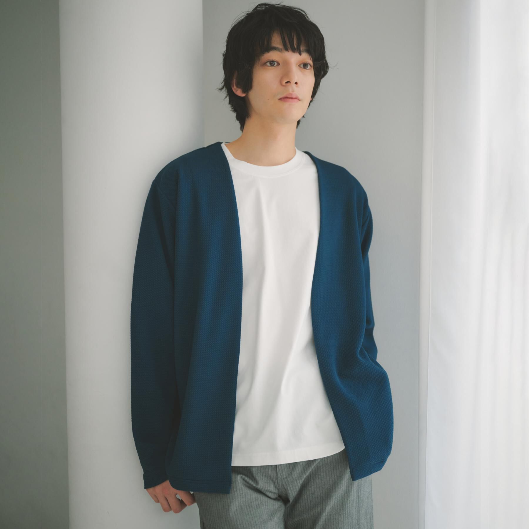 THE SHOP TK「【2点セット】カーディガン＋半袖Tシャツ 洗濯機OK」|カーディガン|