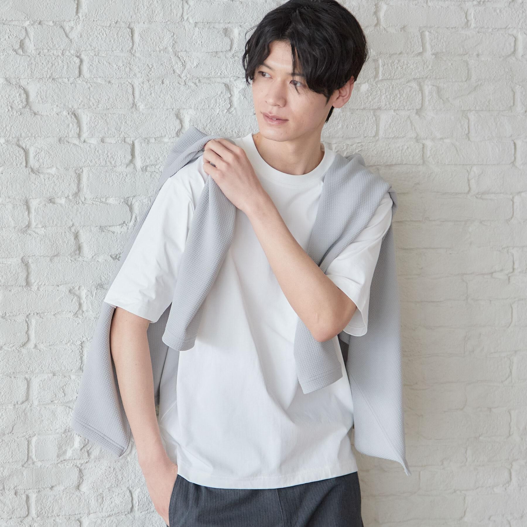 THE SHOP TK「【2点セット】カーディガン＋半袖Tシャツ 洗濯機OK」|カーディガン|