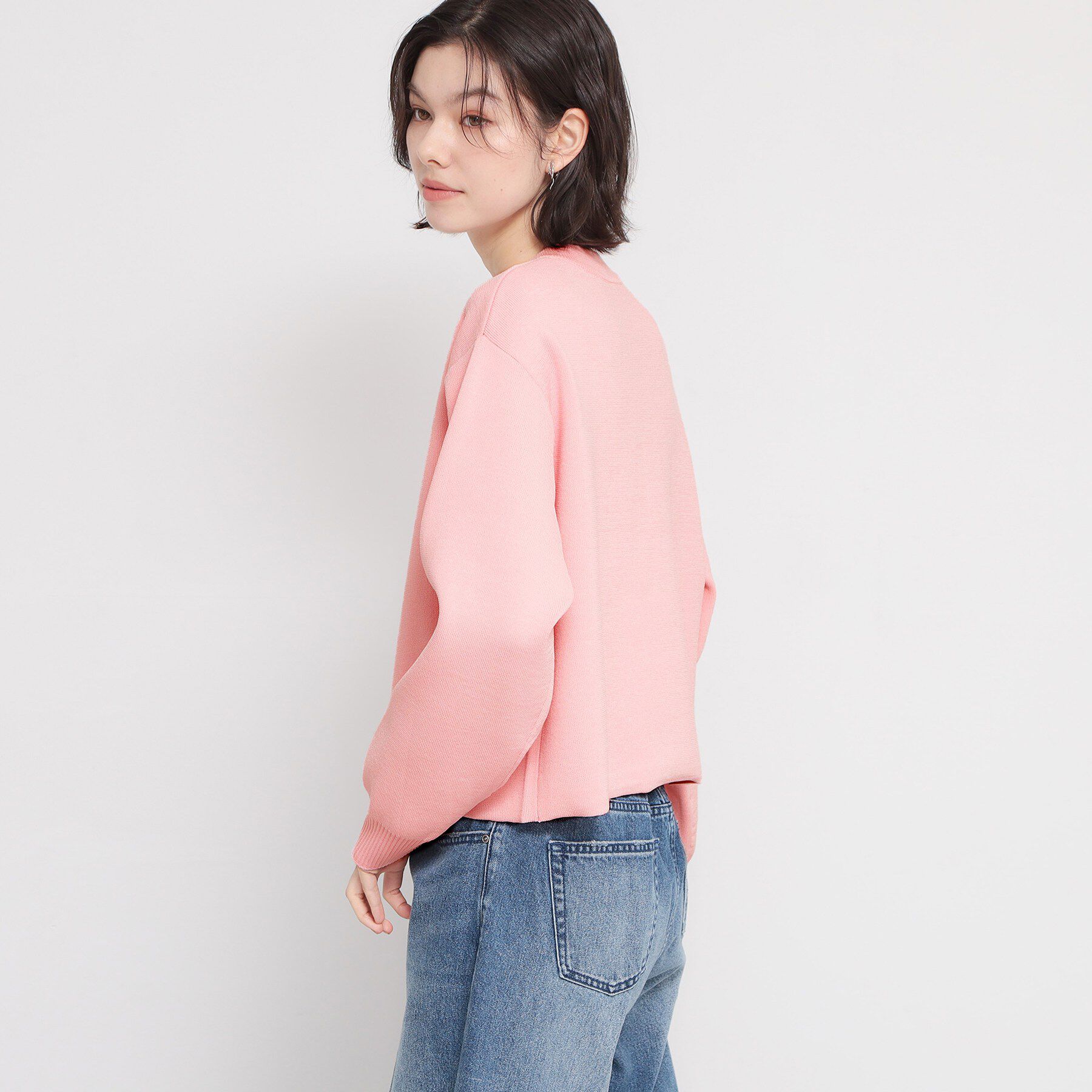 THE SHOP TK「【羽織るだけでこなれ感を演出】デニム切替カーディガン」|カーディガン|