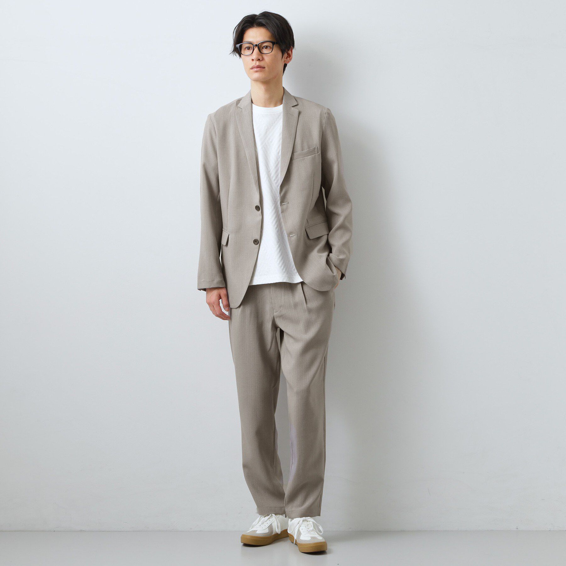 THE SHOP TK「【LINO FINE】リネンライク イージースラックス 吸水速乾/イージーケア/UVカット/洗濯機O」|その他|