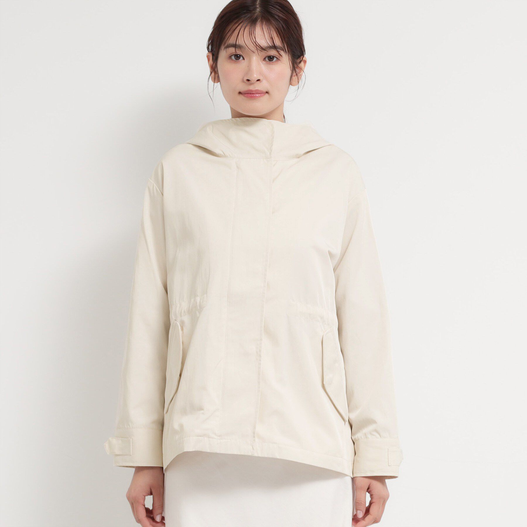 THE SHOP TK「【ウエスト調節可能ですっきり見え】フーデットブルゾン/洗える」|ブルゾン・スタジャン|