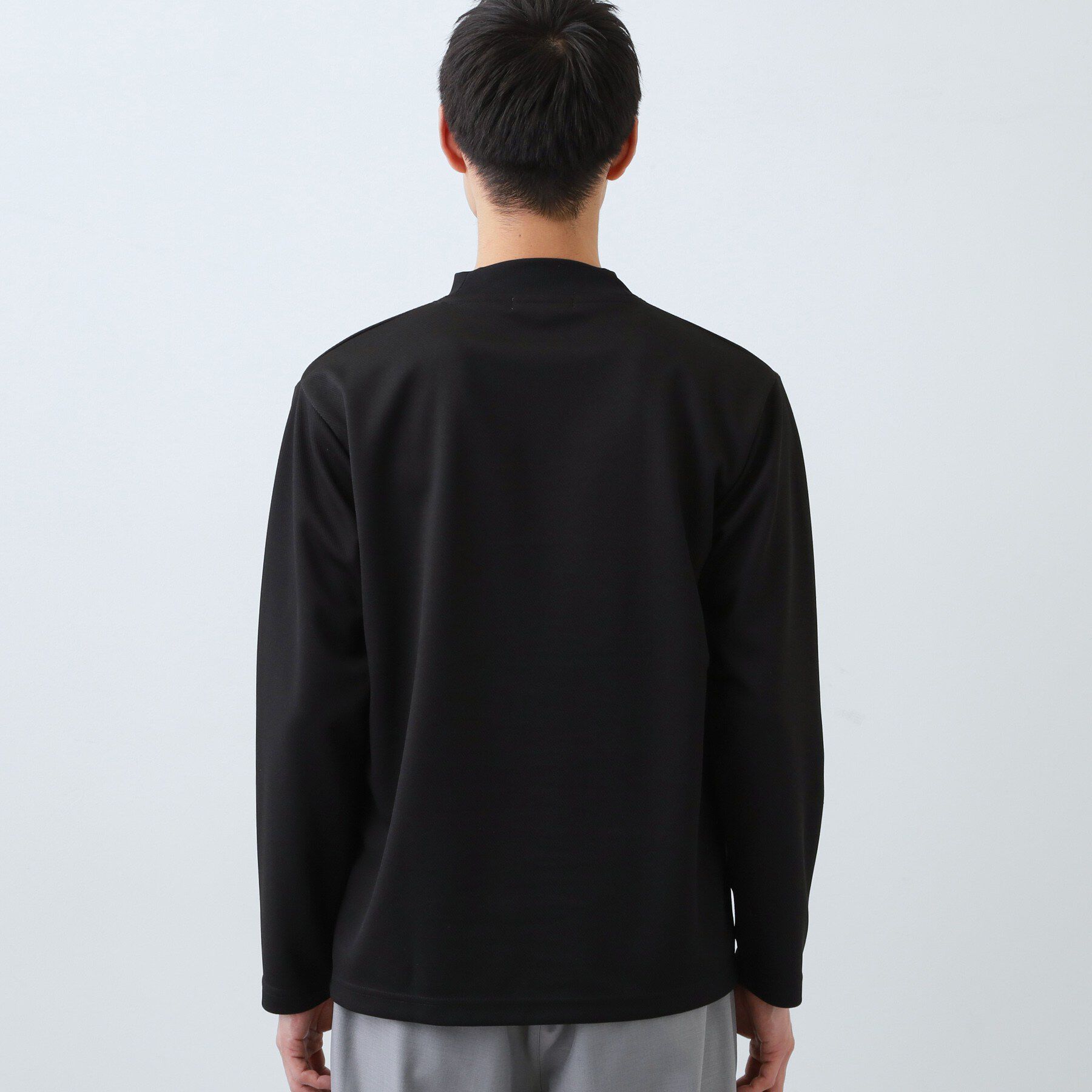 THE SHOP TK「ビジネス兼用 カルゼモックネック長袖Tシャツ 洗濯機OK/毛玉になりにくい」|Tシャツ・カットソー|