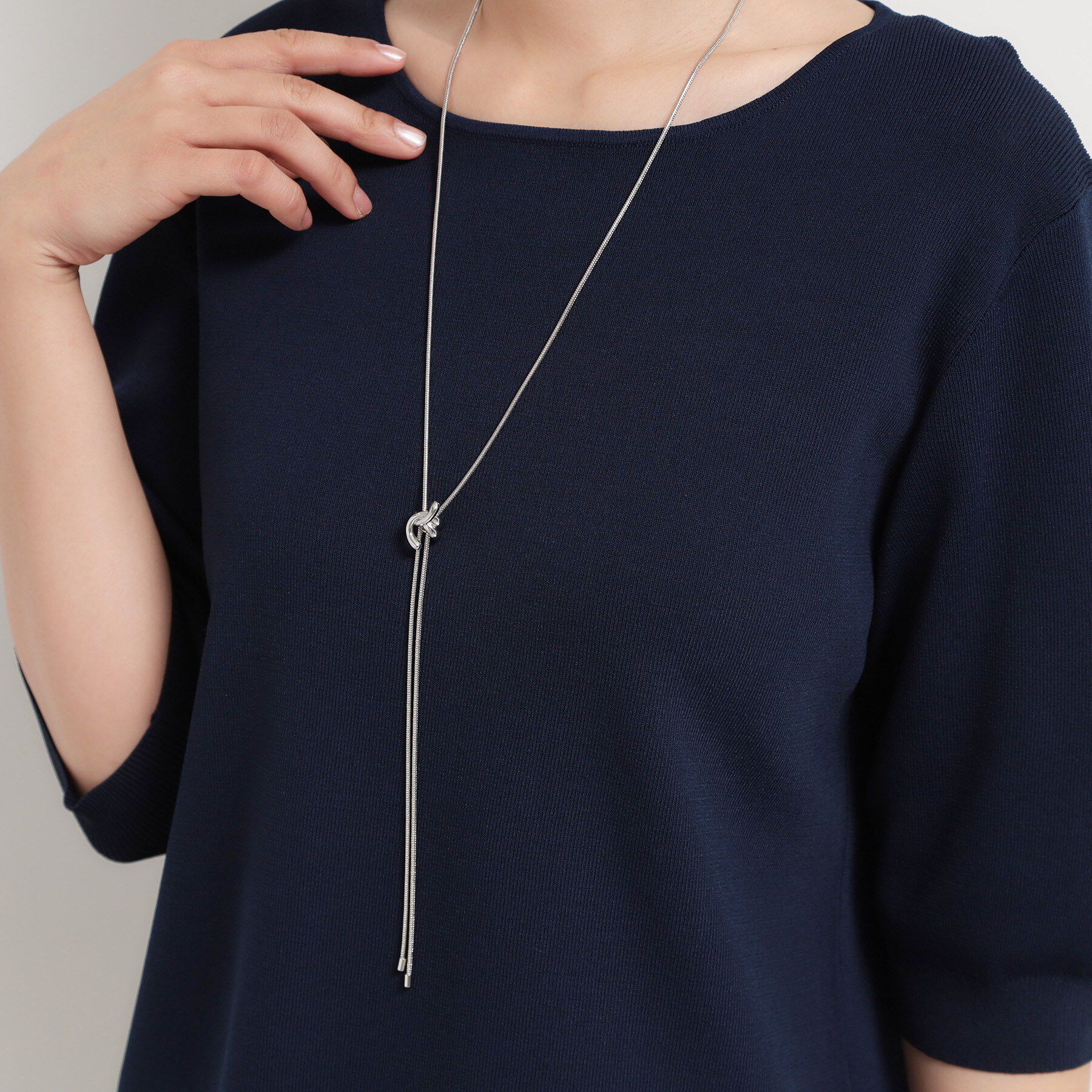 THE SHOP TK「ひねりパーツループタイ」|ネックレス|