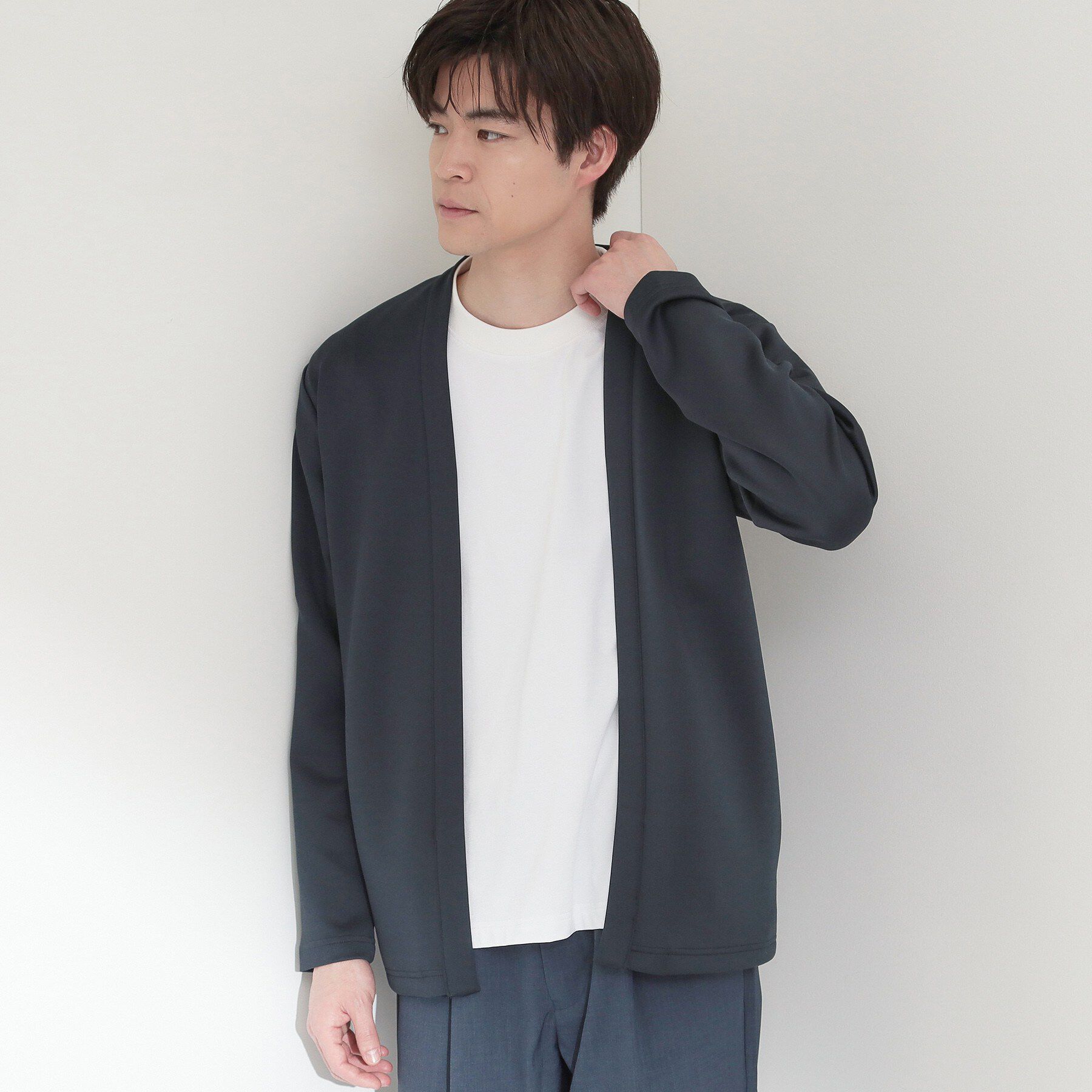 THE SHOP TK「スエードタッチカーディガン 洗濯機OK」|カーディガン|