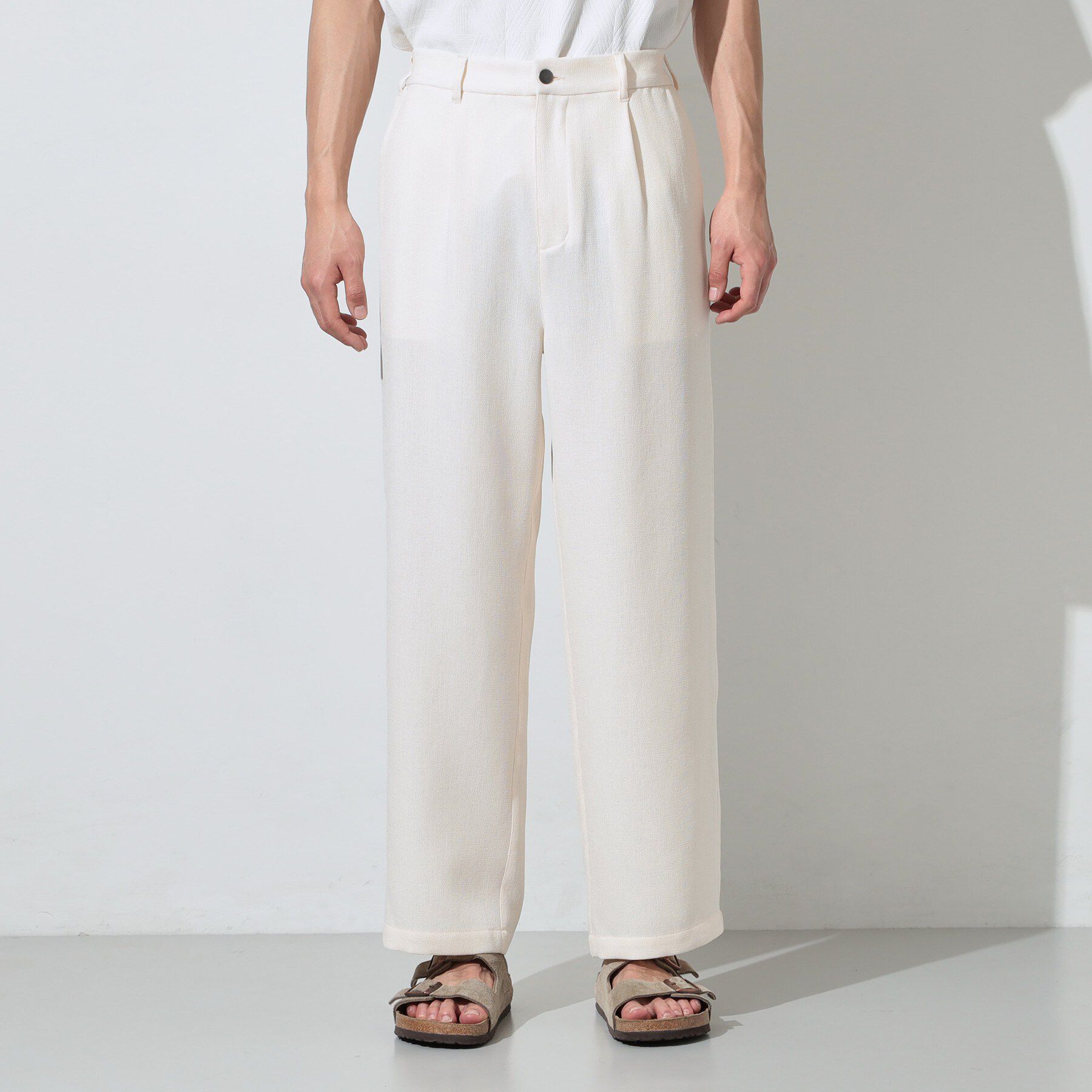 THE SHOP TK「パナマメッシュ ワイドイージーパンツ 洗濯機OK／セットアップ可」|その他|