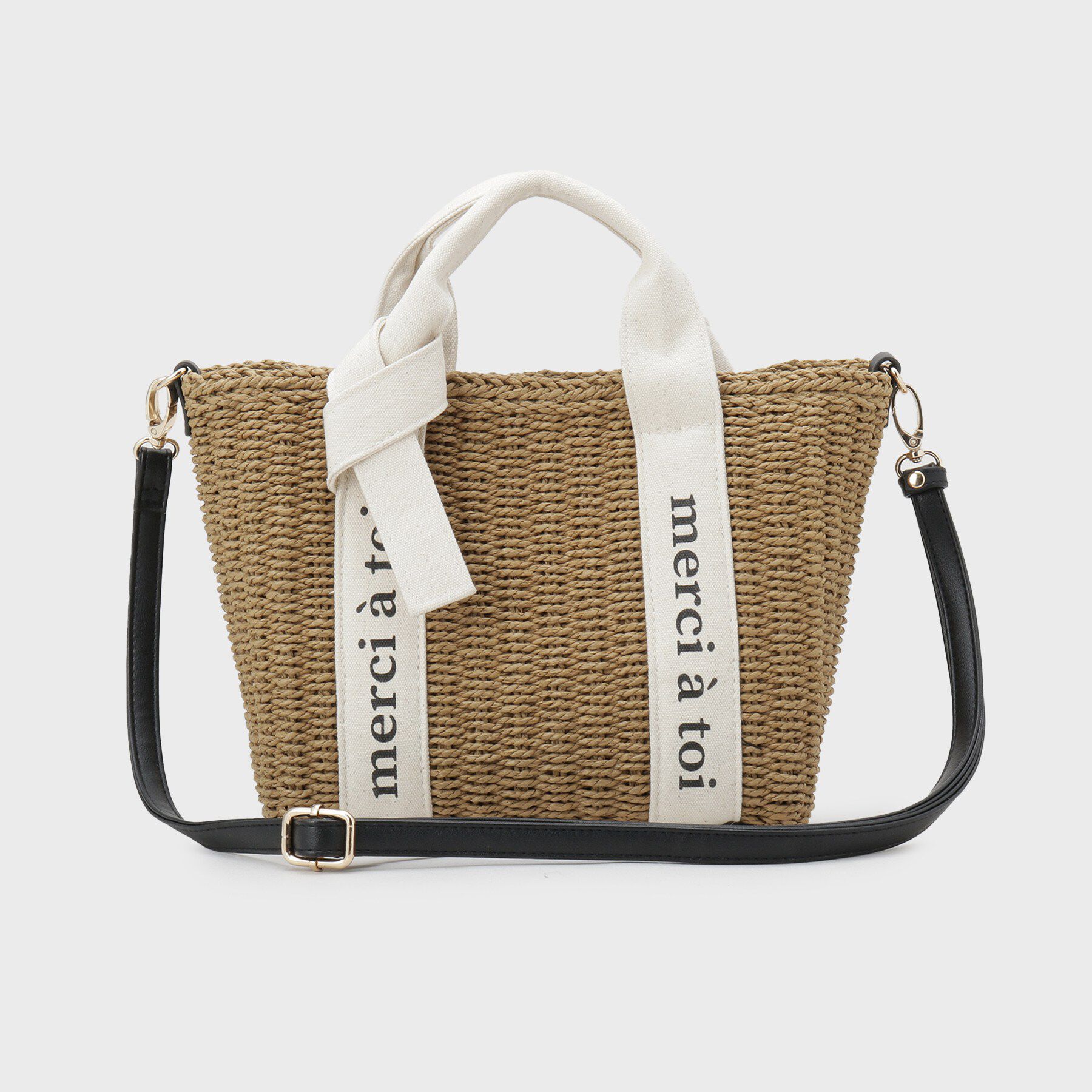 THE SHOP TK「ロゴ雑材バッグ」|ハンドバッグ|