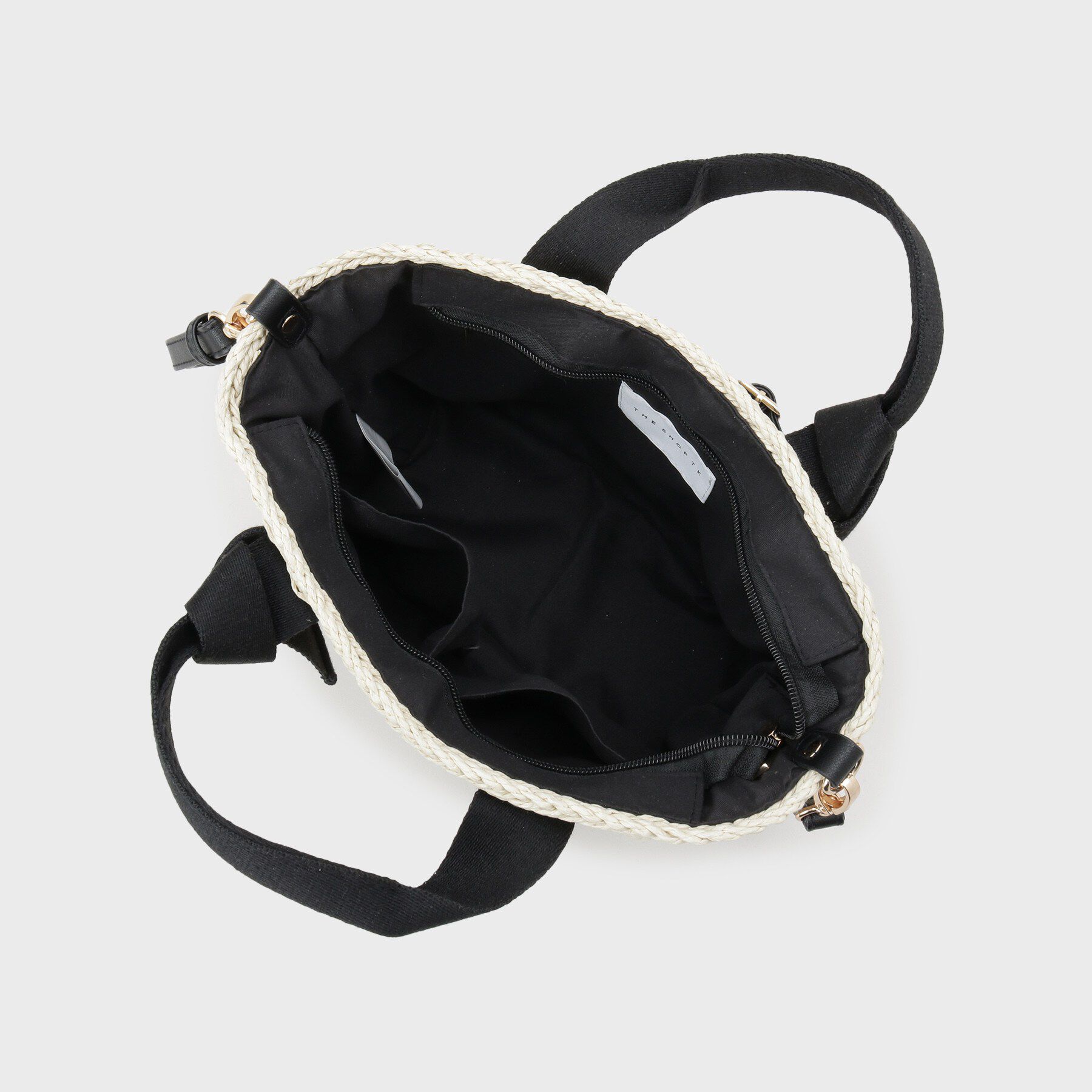 THE SHOP TK「ロゴ雑材バッグ」|ハンドバッグ|