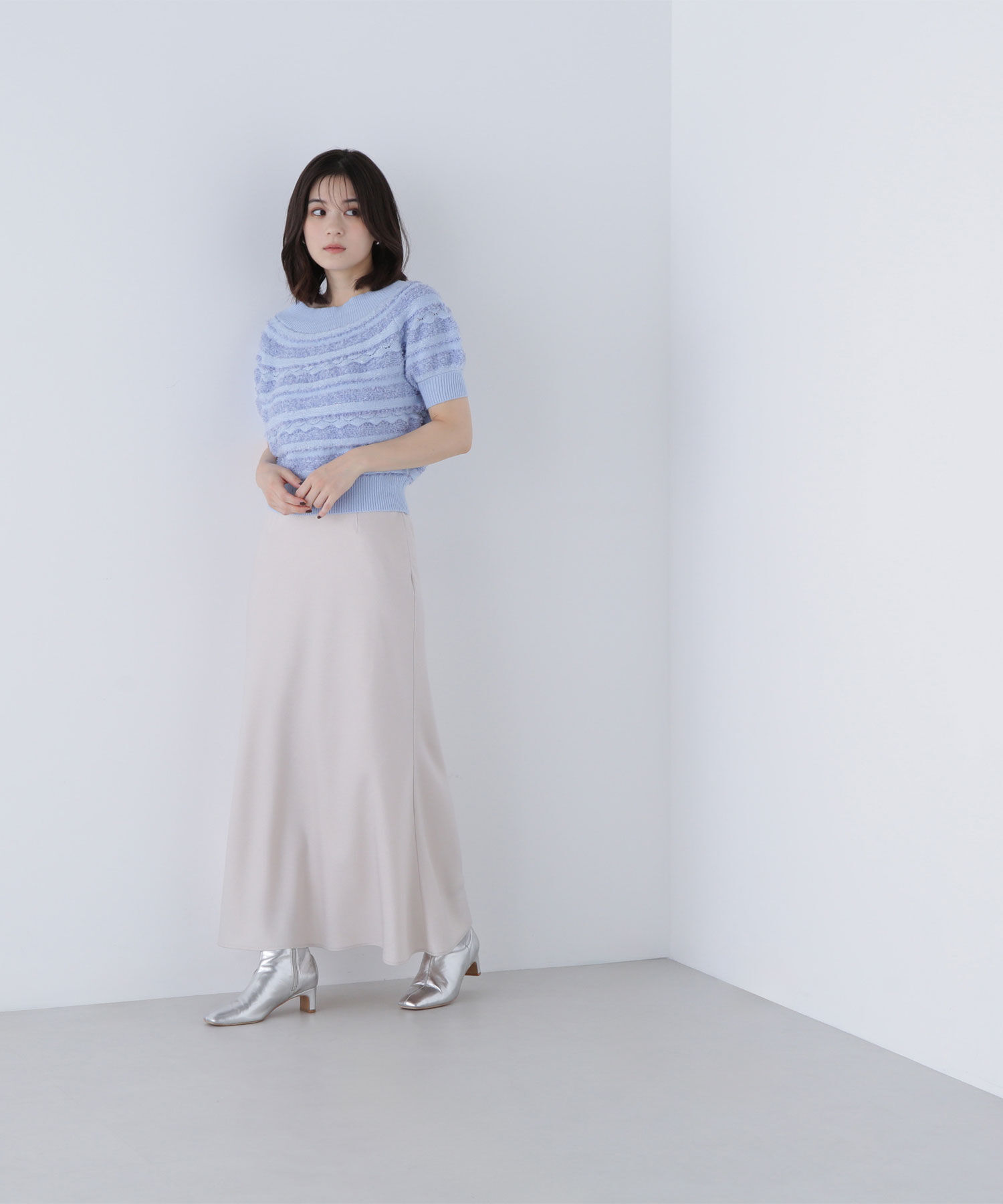  「柄編みドルマンニット」|ニット・セーター|