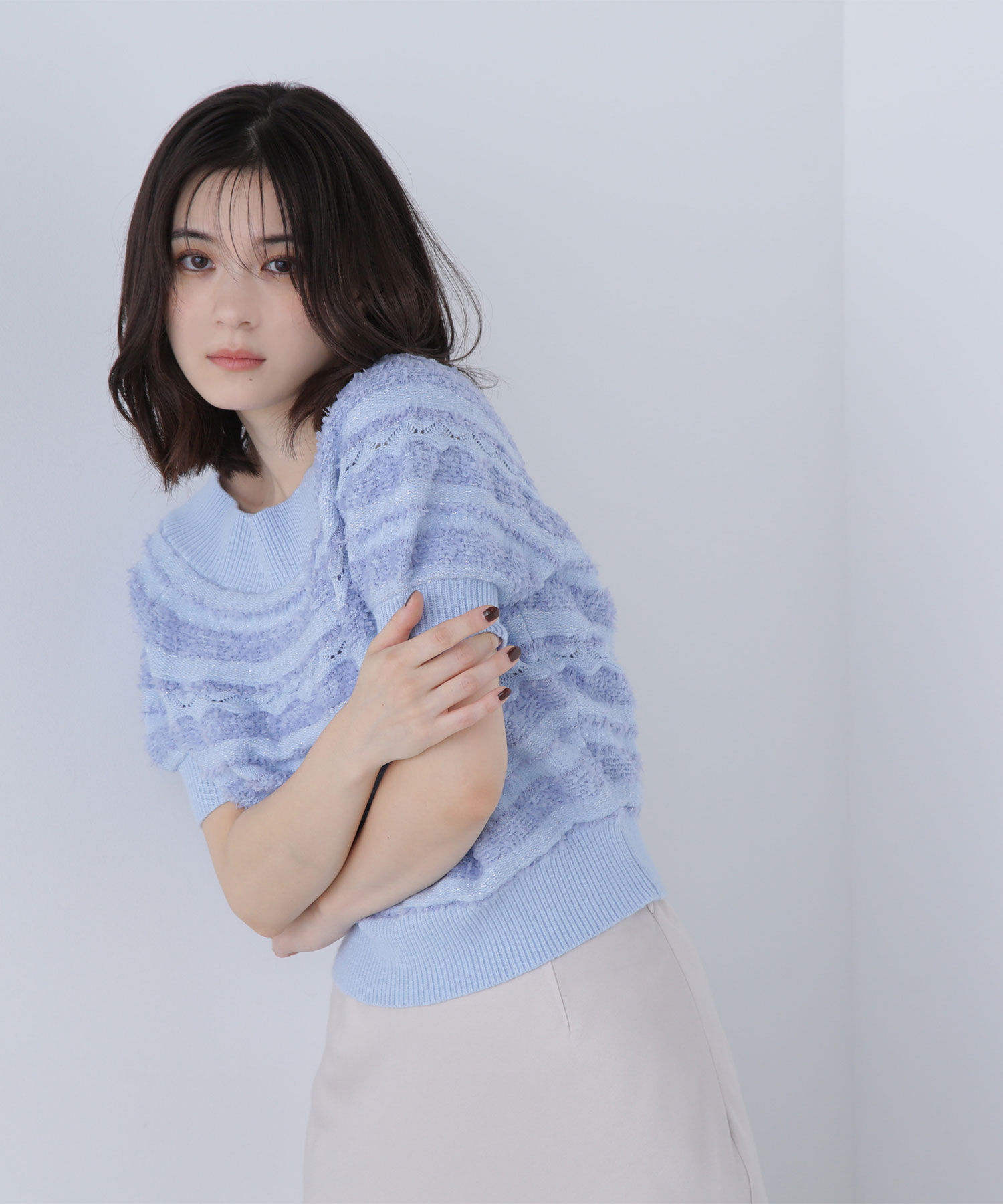  「柄編みドルマンニット」|ニット・セーター|