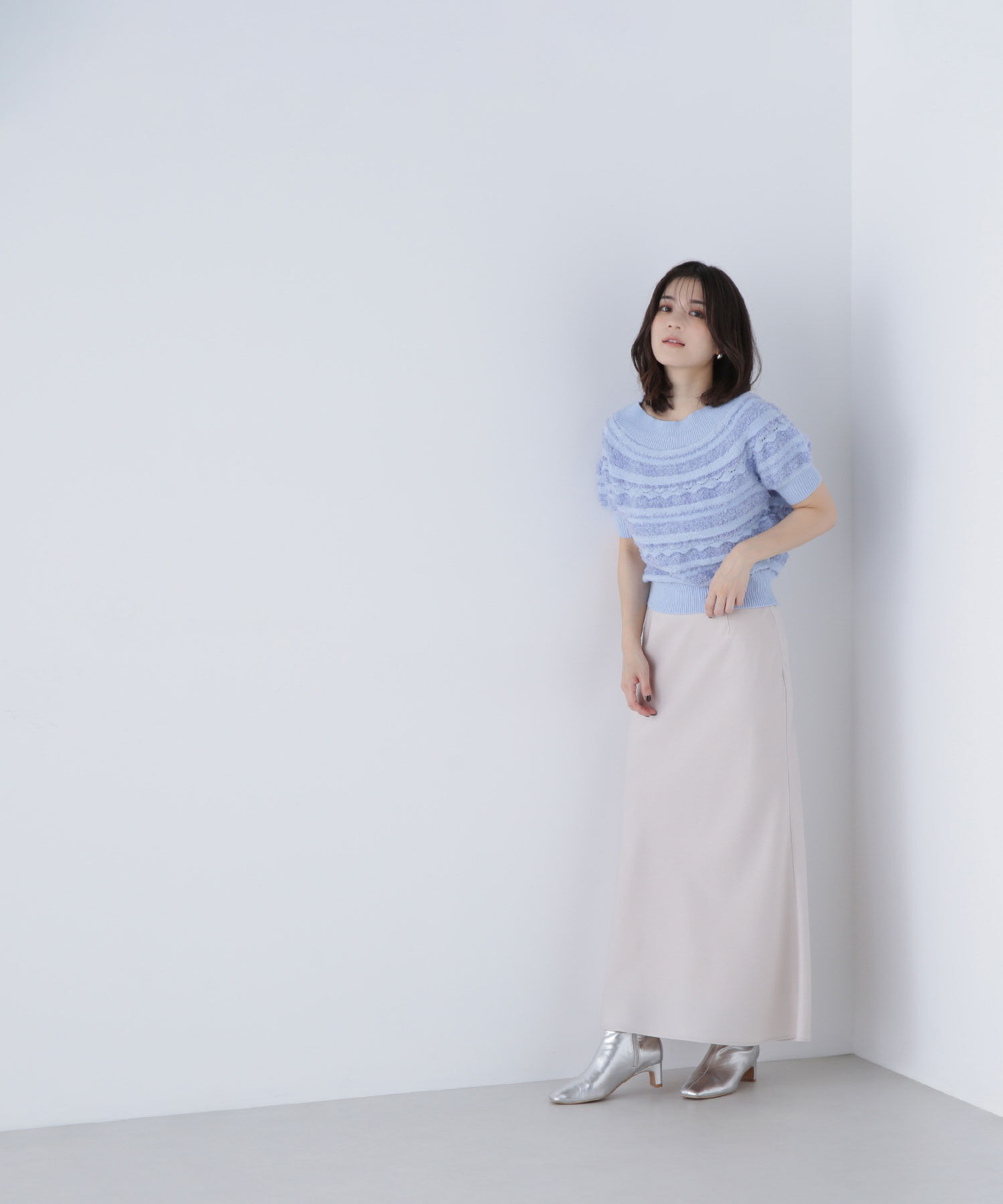  「柄編みドルマンニット」|ニット・セーター|