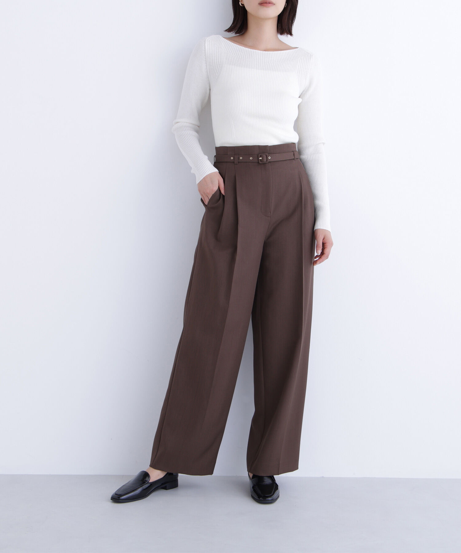  「くびれ仕込みベルテッドパンツ」|その他|