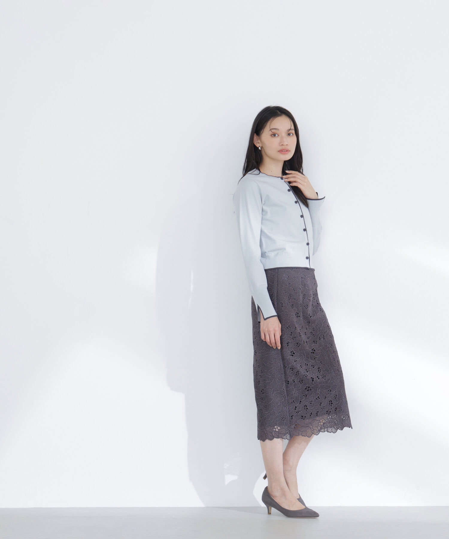  「フラワーレースタイトスカート」|スカート|