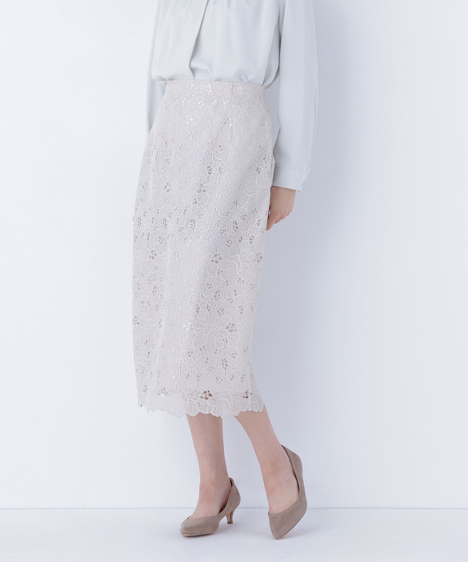  「フラワーレースタイトスカート」|スカート|