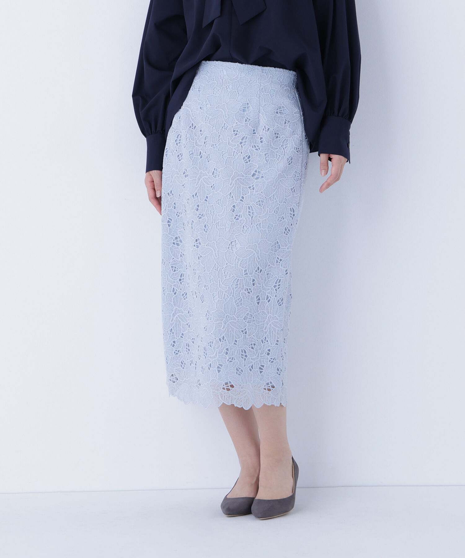  「フラワーレースタイトスカート」|スカート|