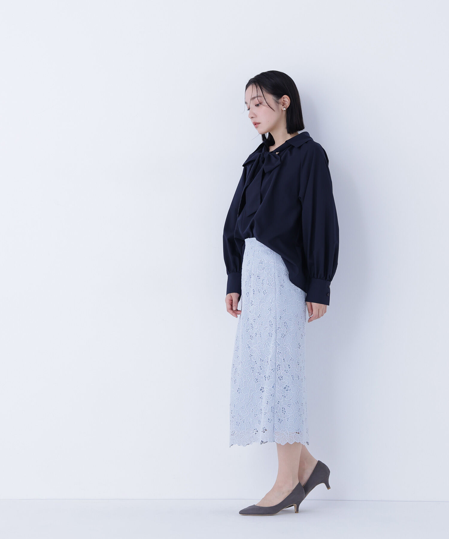  「フラワーレースタイトスカート」|スカート|