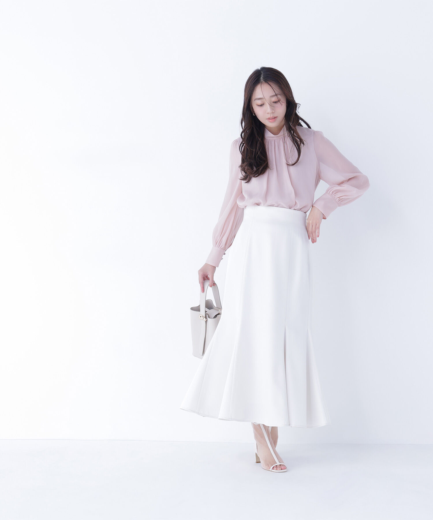  「ヘム切替マーメイドスカート」|スカート|