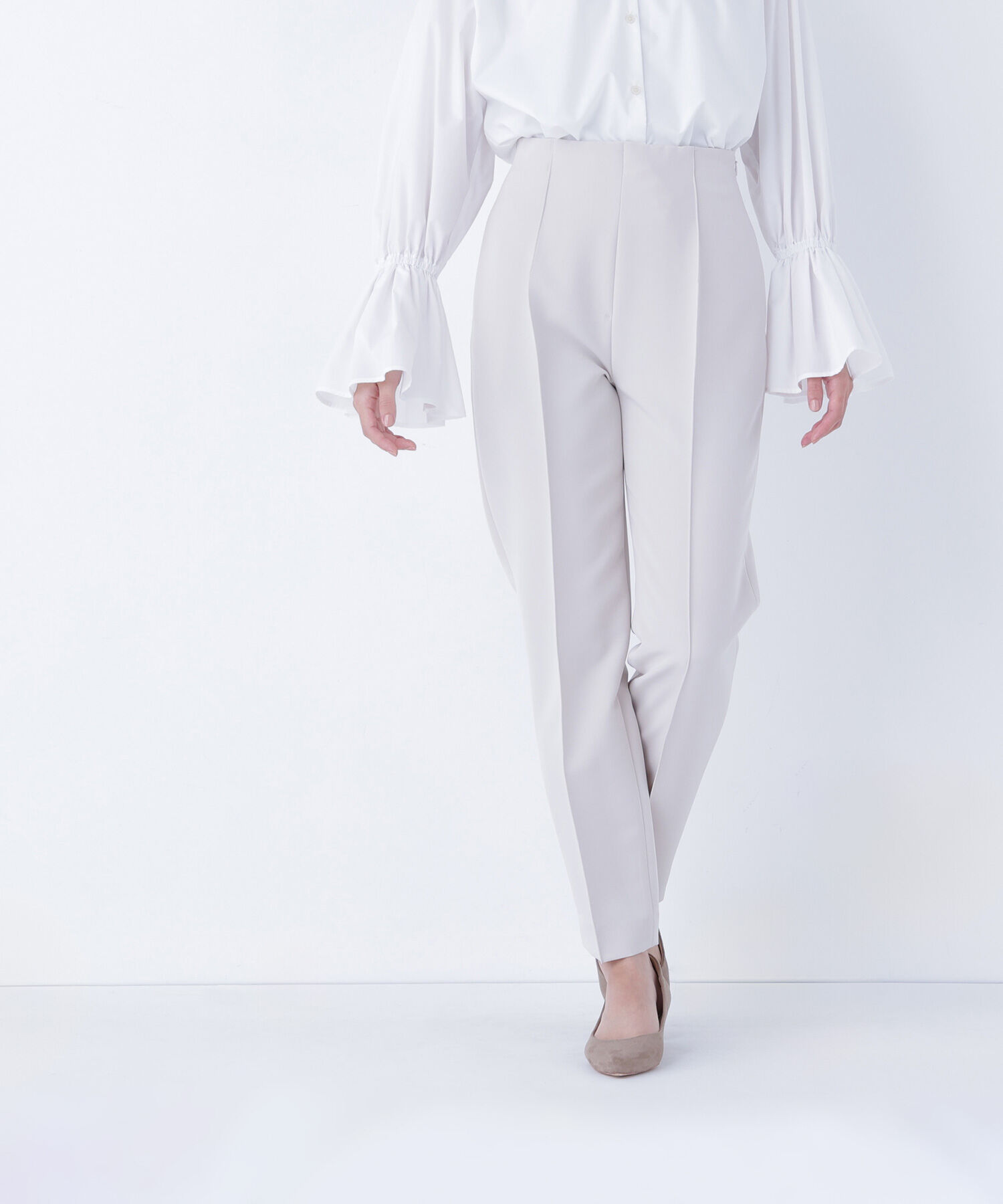  「フロントボタンペプラムジレ SETUP テーパードパンツ」|その他|