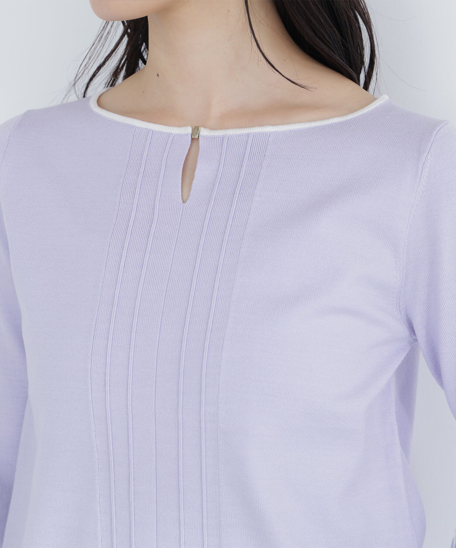  「バイカラーフロントタックニット」|ニット・セーター|