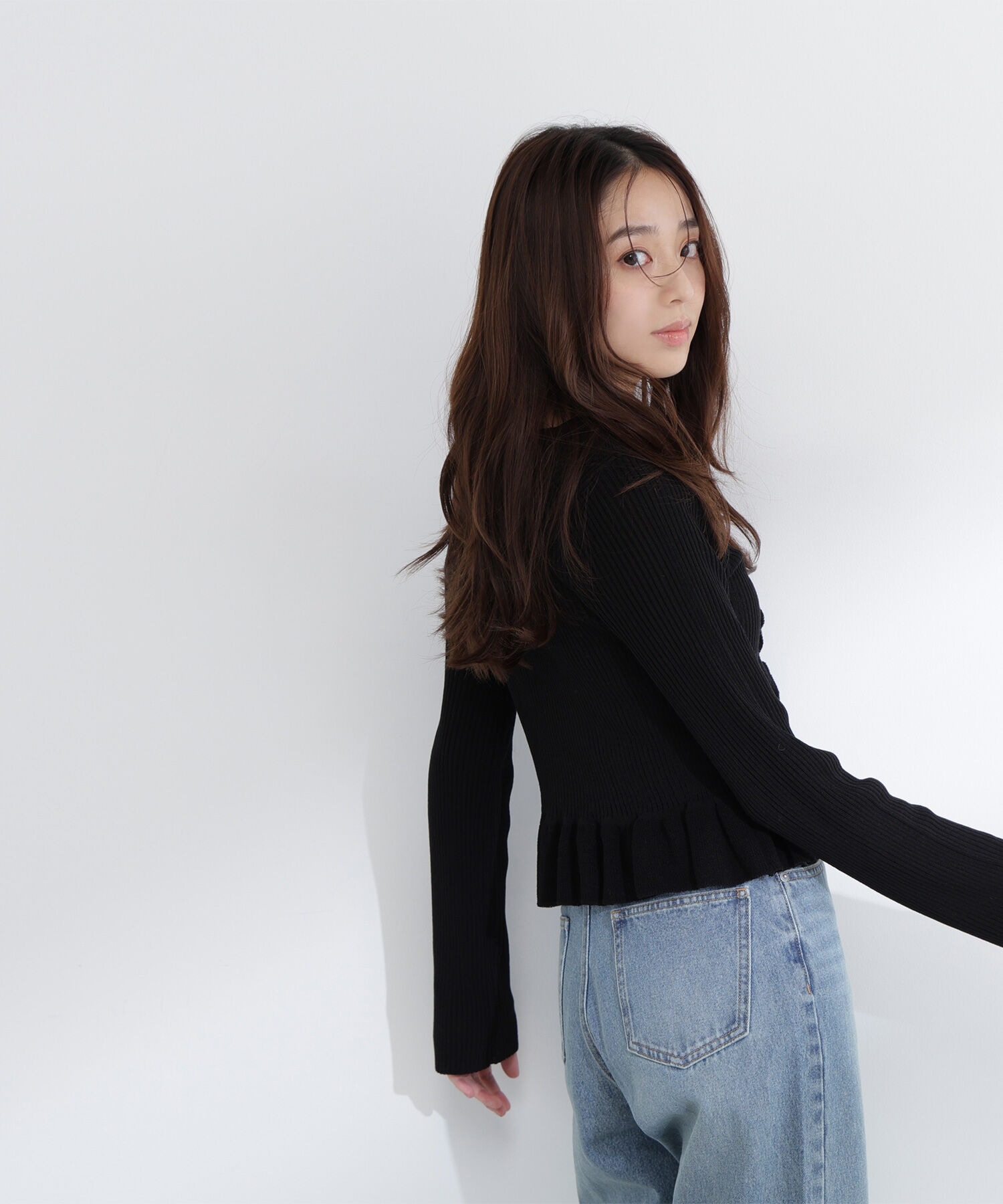  「フリルトリムカーディガン」|ニット・セーター|