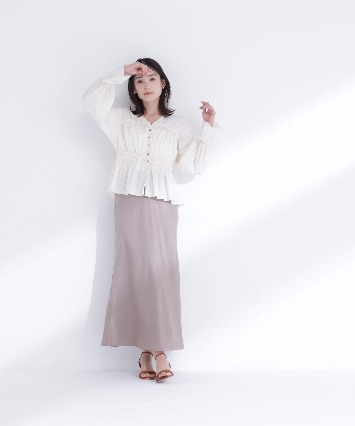  「バイアスサテンナロースカート」|スカート|