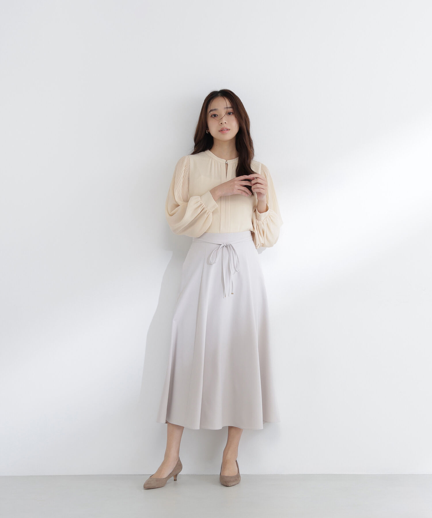  「ナローリボンフレアスカート」|スカート|